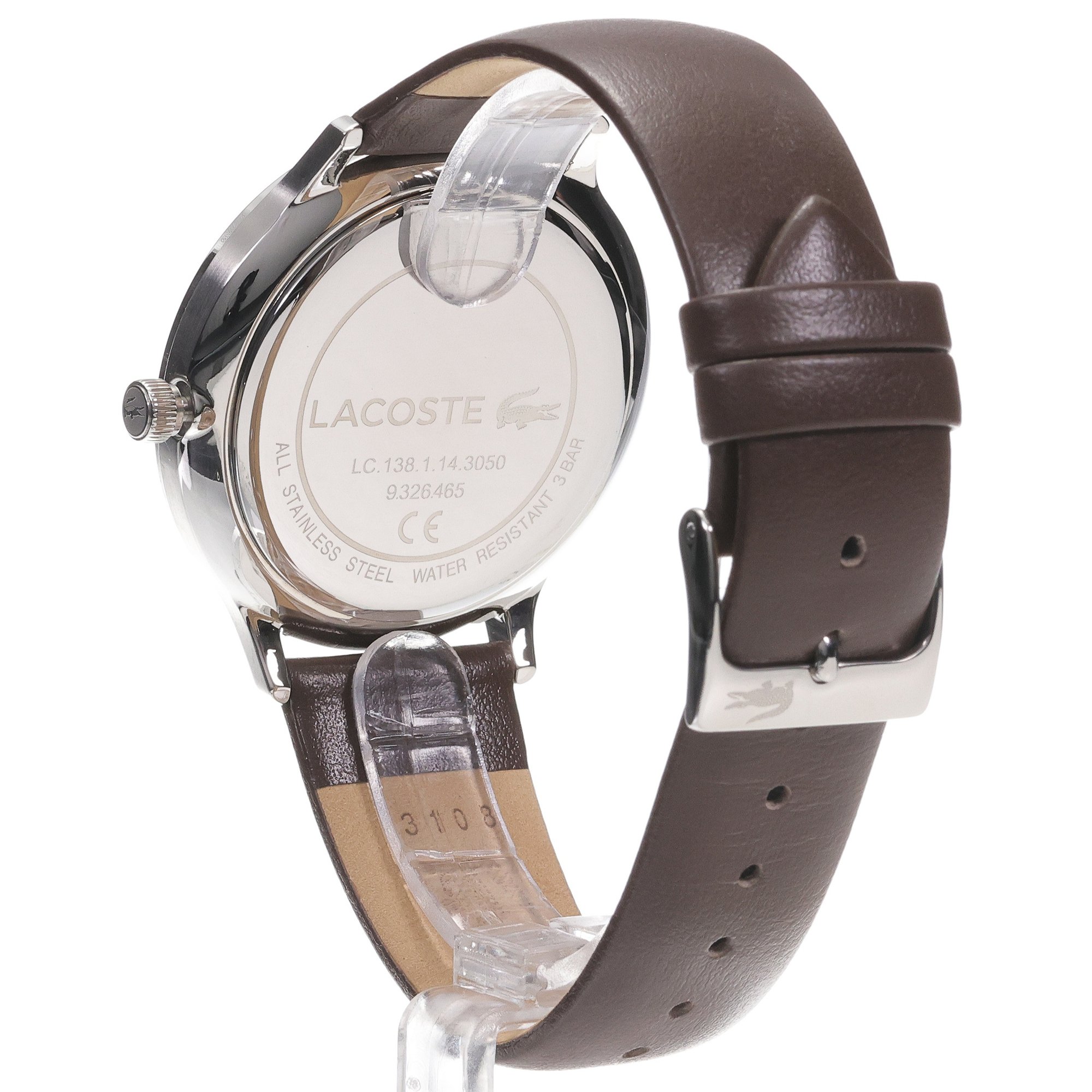 Lacoste 2011116 zegarek srebrny klasyczny Męskie pasek - miniatura 4