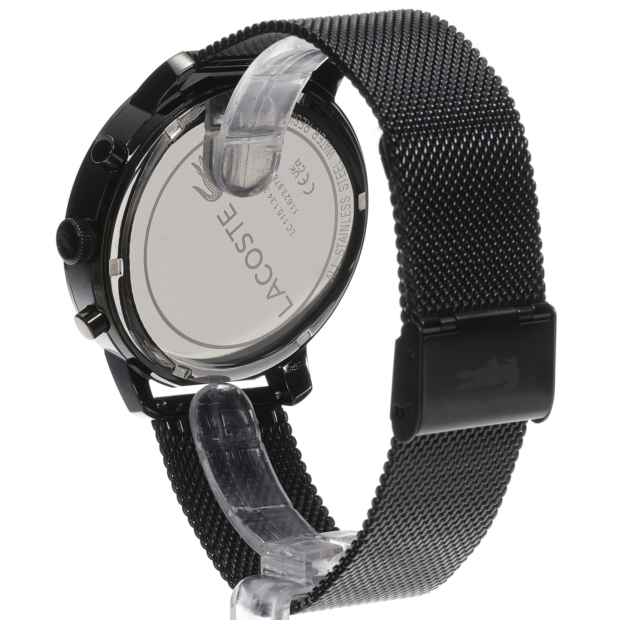 Lacoste 2011194 zegarek czarny klasyczny Męskie bransoleta
