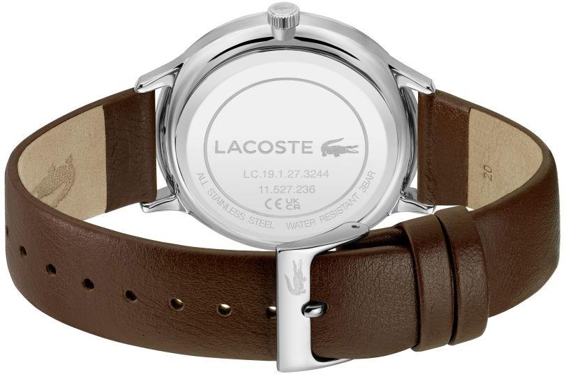 Lacoste 2011222 zegarek srebrny klasyczny Męskie pasek - miniatura 3