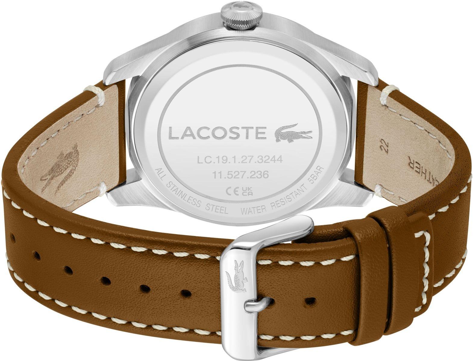 Lacoste 2011301 zegarek srebrny klasyczny Męskie pasek - miniatura 3
