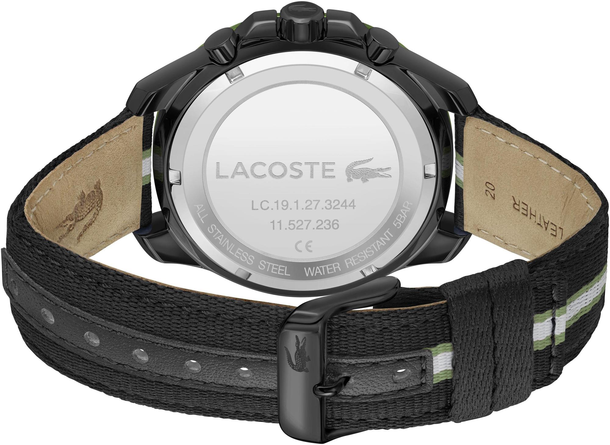 Lacoste 2011341 zegarek czarny klasyczny Męskie pasek - miniatura 6