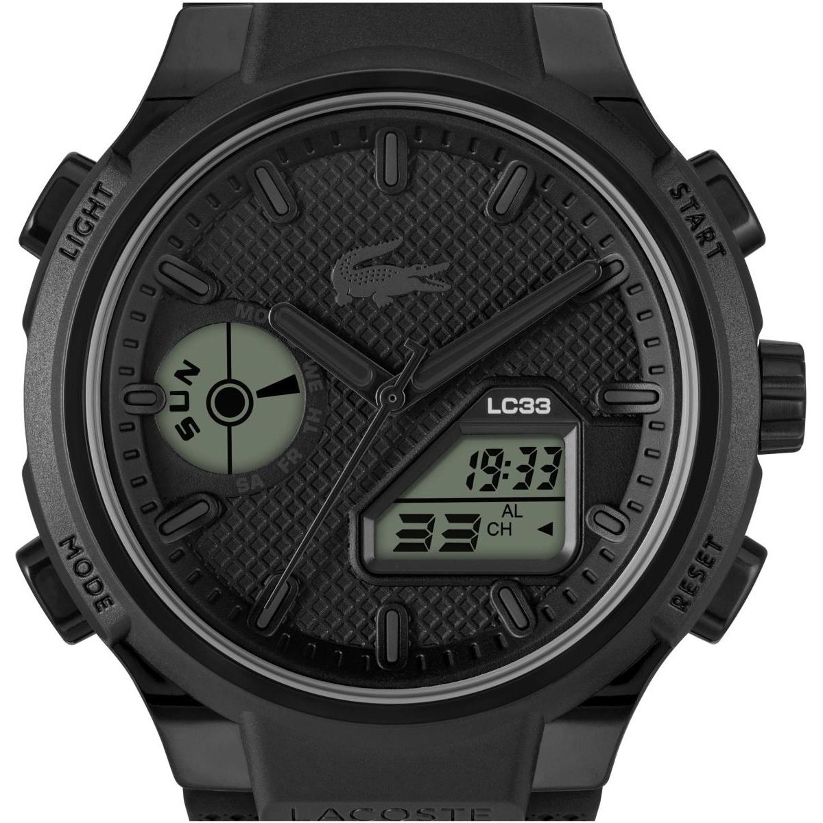 Lacoste 2011447 zegarek czarny sportowy Damskie pasek - miniatura 3