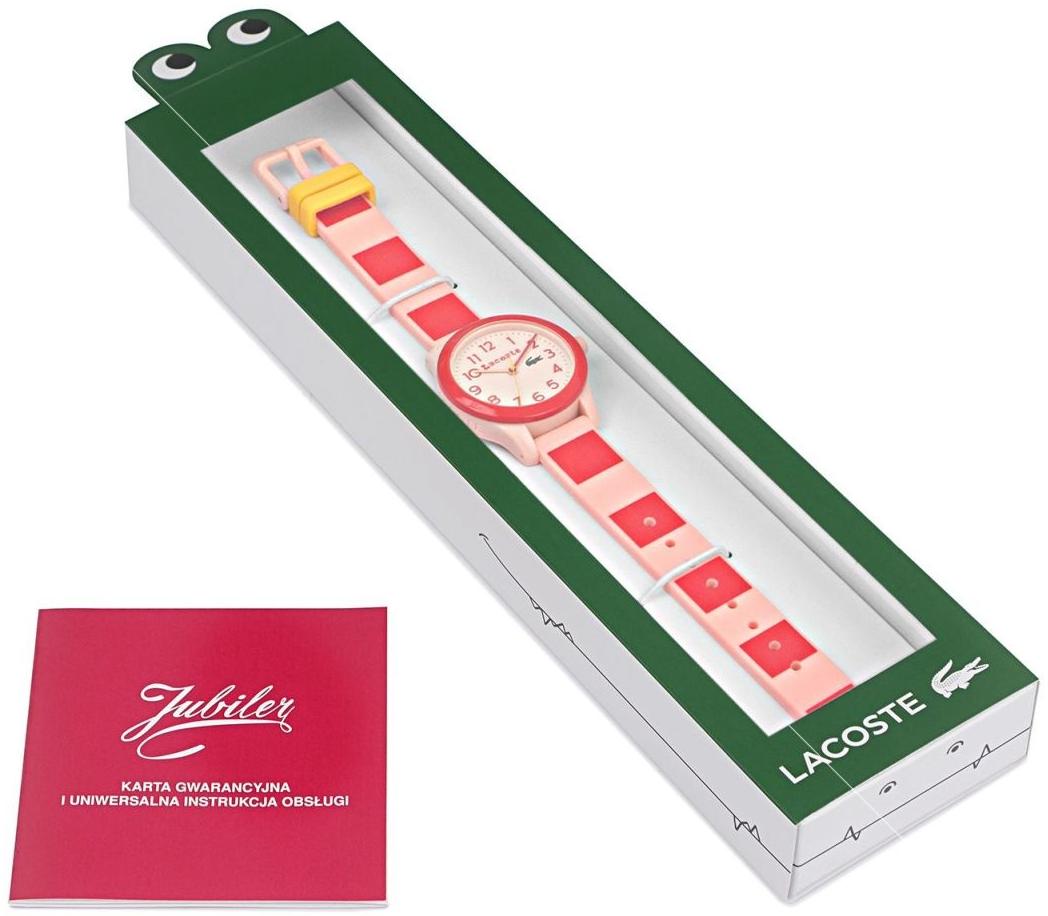 Lacoste 2030034 zegarek czerwony klasyczny Damskie pasek - miniatura 5