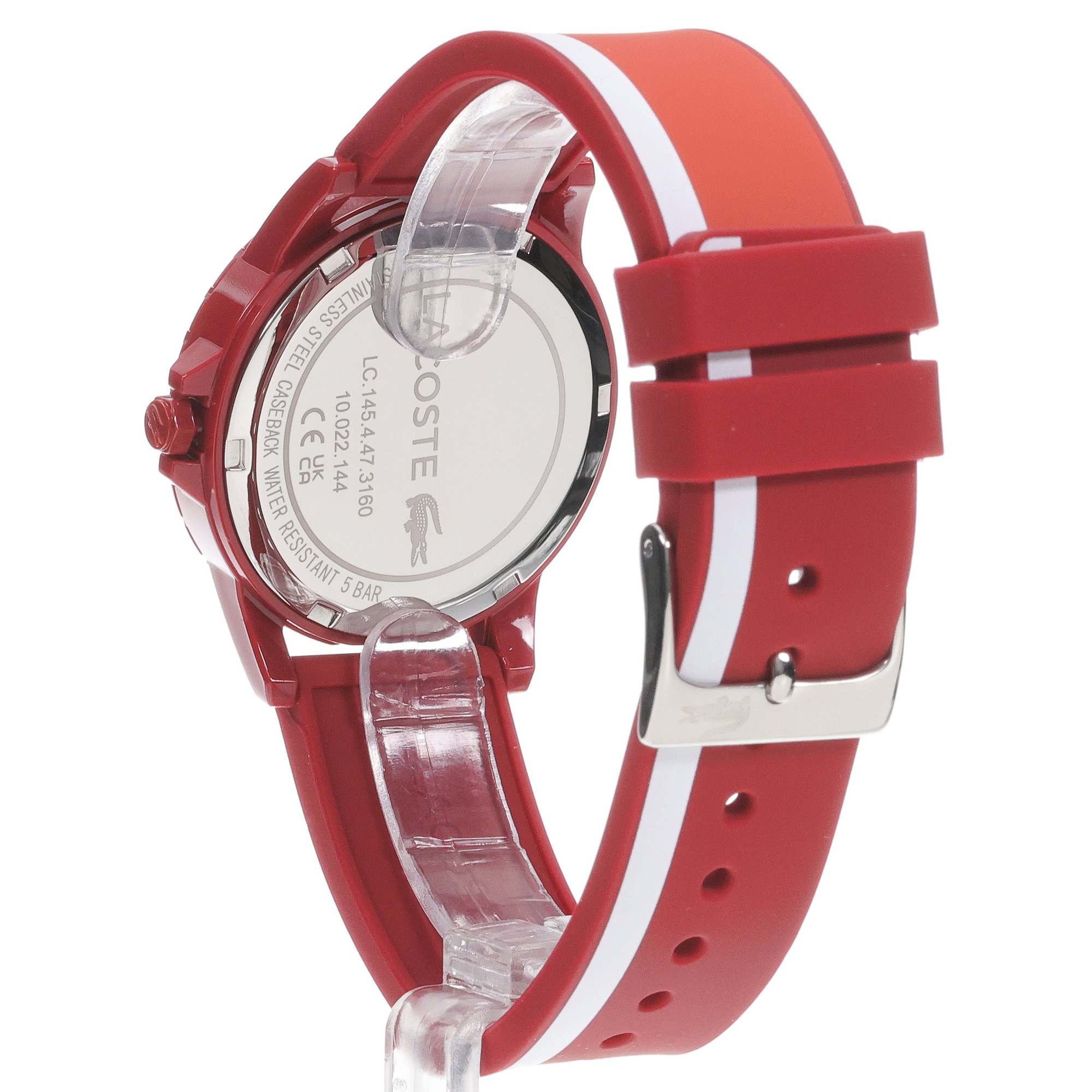 Lacoste 2030047 zegarek czerwony fashion-modowy Męskie pasek