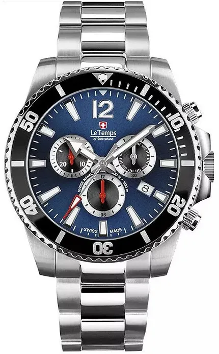 Le Temps LT104413BS01 Swiss Naval Patrol SWISS NAVAL PATROL CHRONOGRAPH - zdjęcie 1