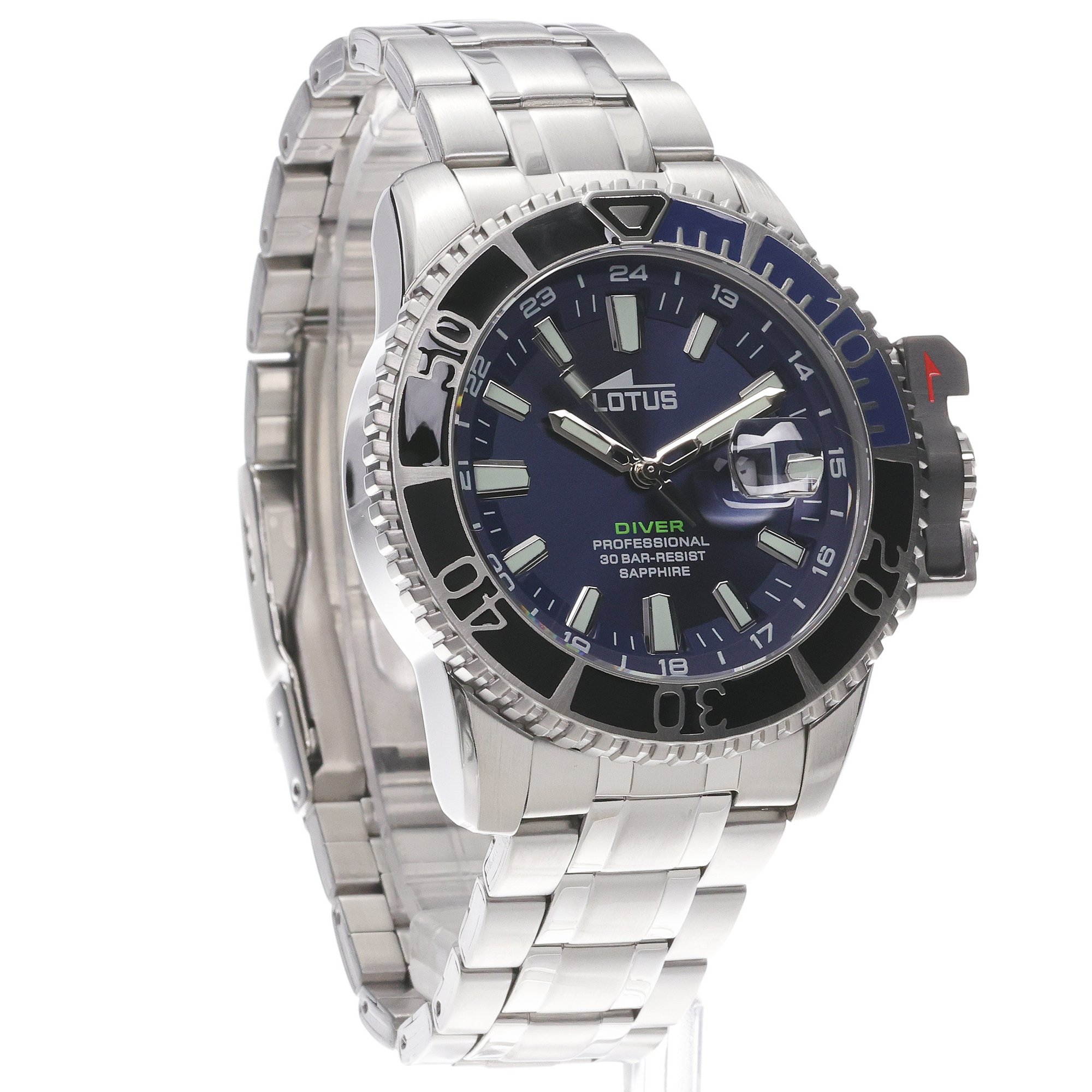 Lotus L18938-3 zegarek srebrny typudiver Diver bransoleta