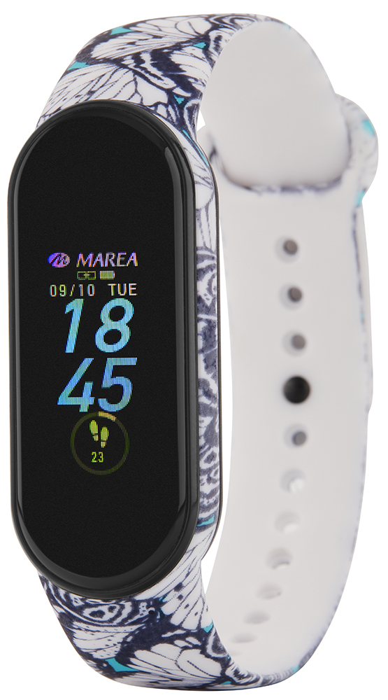 Marea Smartband Marea Kwiaty- Niebieski B57007/12