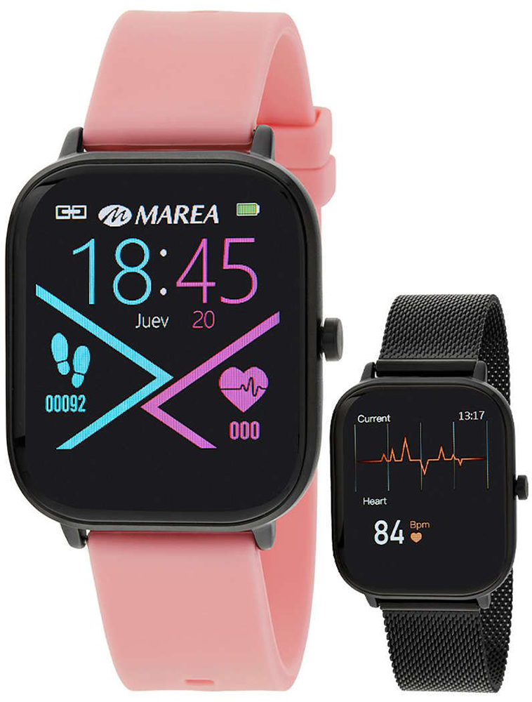 Marea Smartwatch Marea 44mm Różowy + bransoleta Czarna B58006/3