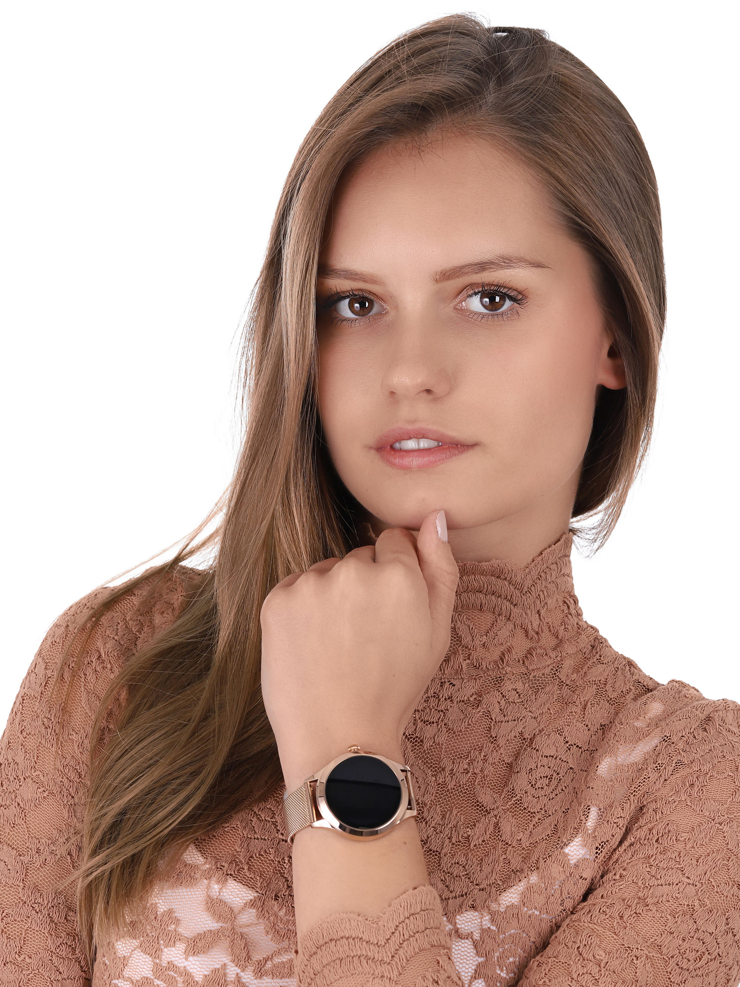 Marea B59005/1 zegarek różowe złoto sportowy Smartwatch pasek