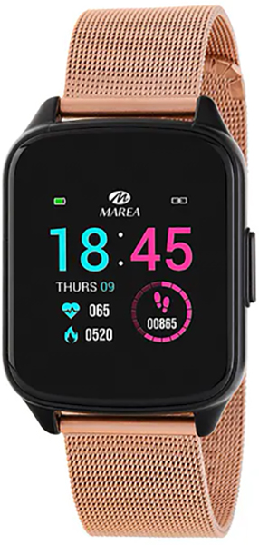 Marea Smartwatch Marea 35mm Różowe złoto Czarny B59007/6