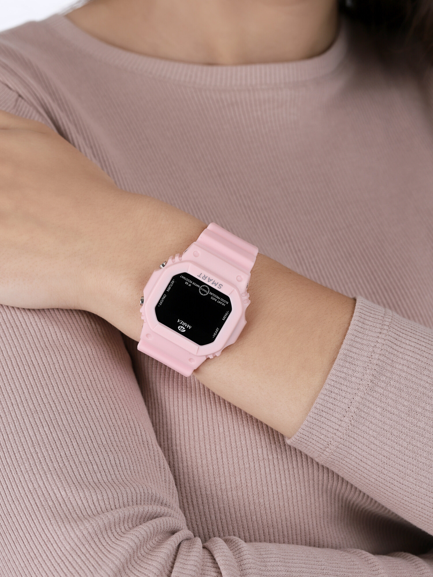 Marea B60002/6 zegarek różowy sportowy Smartwatch pasek - miniatura 3