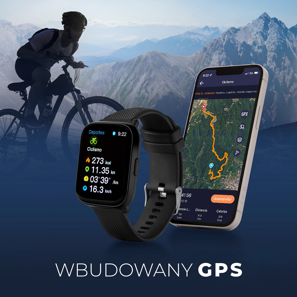 Marea B63001-2 Smartwatch Marea 37mm Różowe złoto zegarek sportowy Smartwatch - miniatura 4