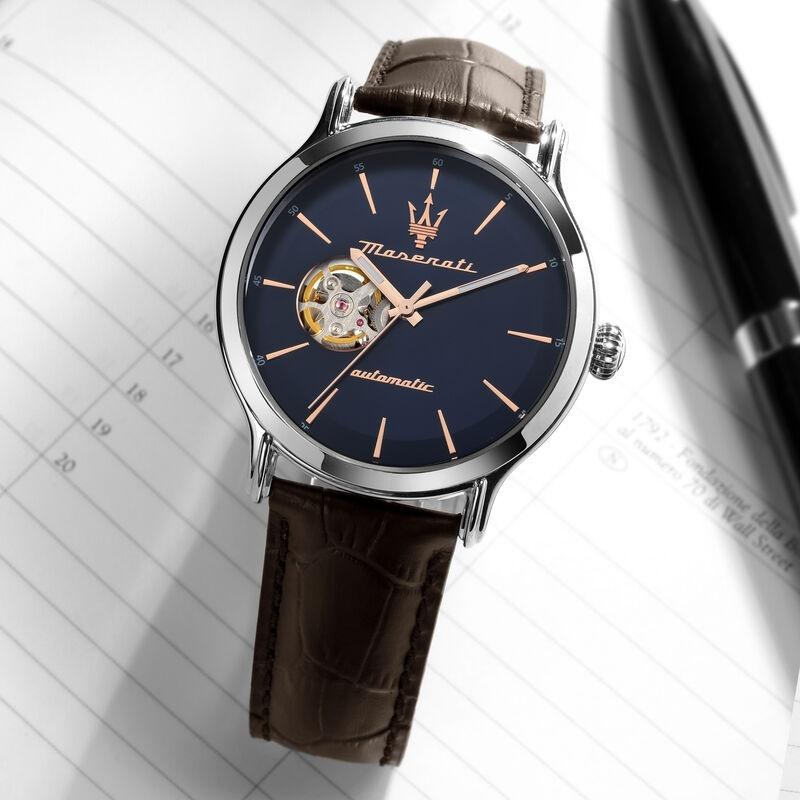 Maserati R8821118010 Epoca Epoca Open Heart Automatic zegarek męski elegancki mineralne - miniatura 8