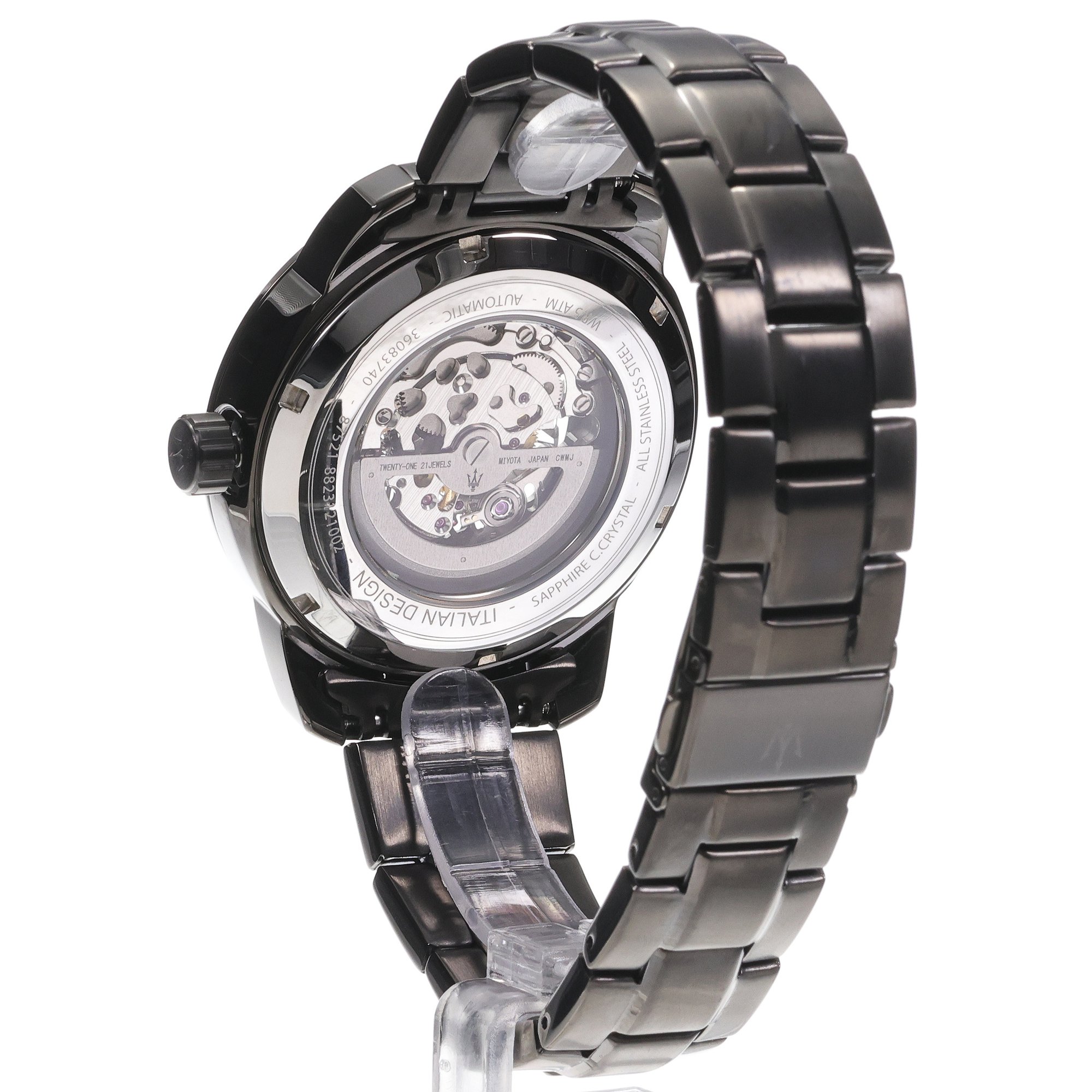 Maserati R8823121002 Successo Skeleton Automatic Successo klasyczny zegarek szary - miniatura 4
