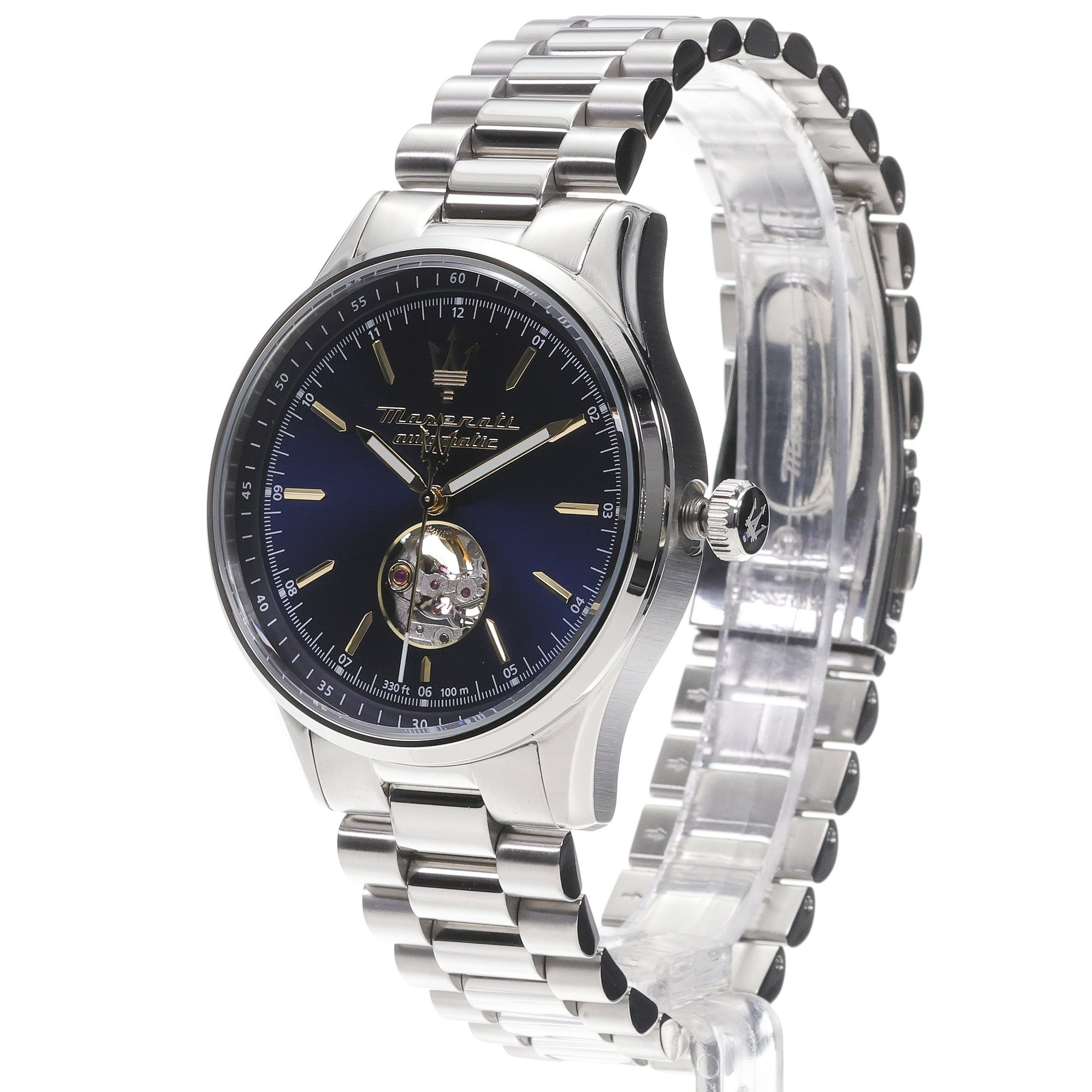 Maserati R8823124002 Sorpasso Sorpasso Open Heart Automatic zegarek męski klasyczny szafirowe - miniatura 2