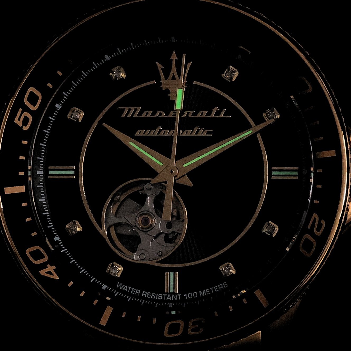 Maserati R8823140012 Sfida Open Heart Automatic SET Sfida klasyczny zegarek złoty - miniatura 5