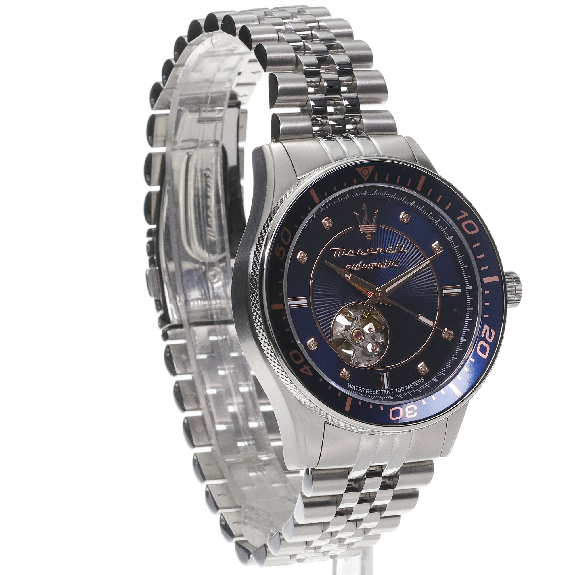 Maserati R8823140013 Open Heart Automatic SET Sfida klasyczny zegarek srebrny - miniatura 3