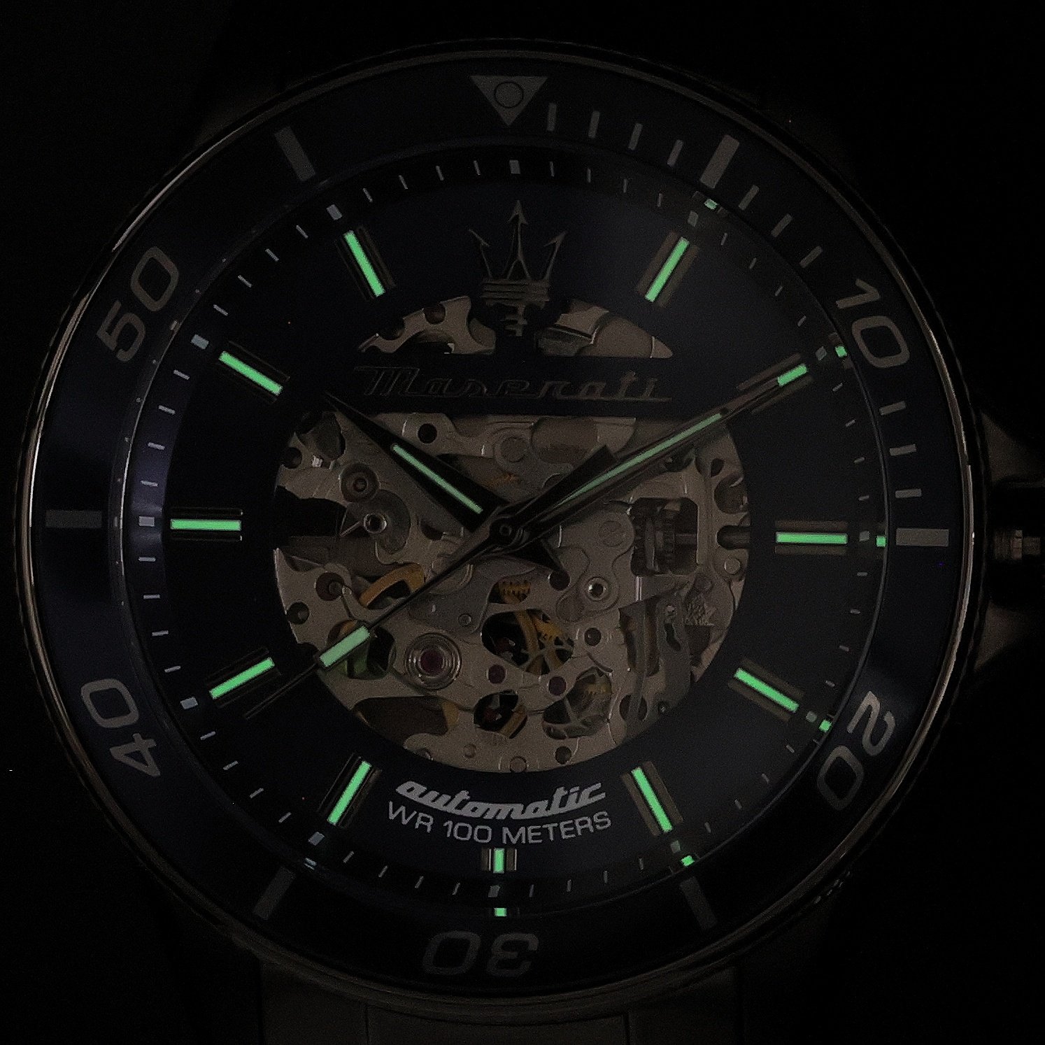Maserati R8823140015 Sfida Sfida Skeleton Automatic zegarek męski klasyczny szafirowe - miniatura 5