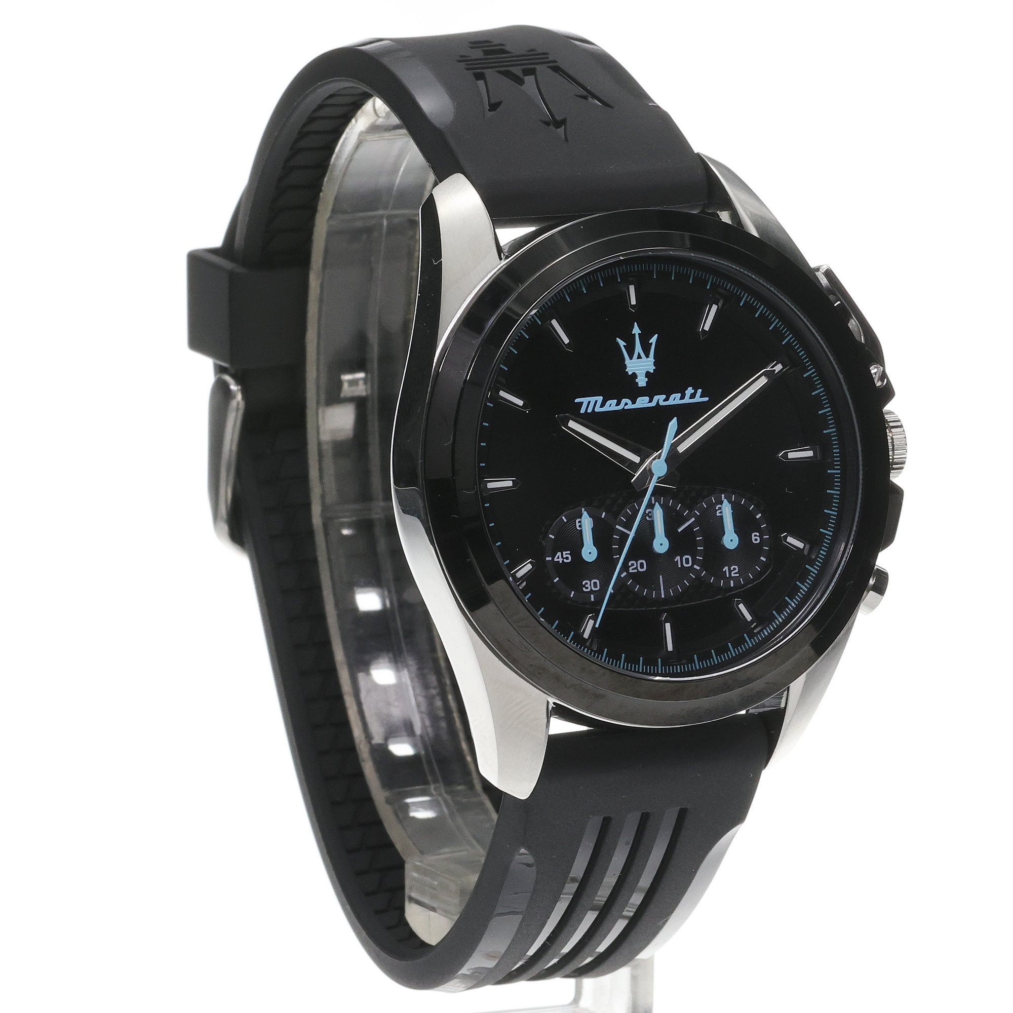 Maserati R8871612047 zegarek srebrny sportowy Traguardo pasek