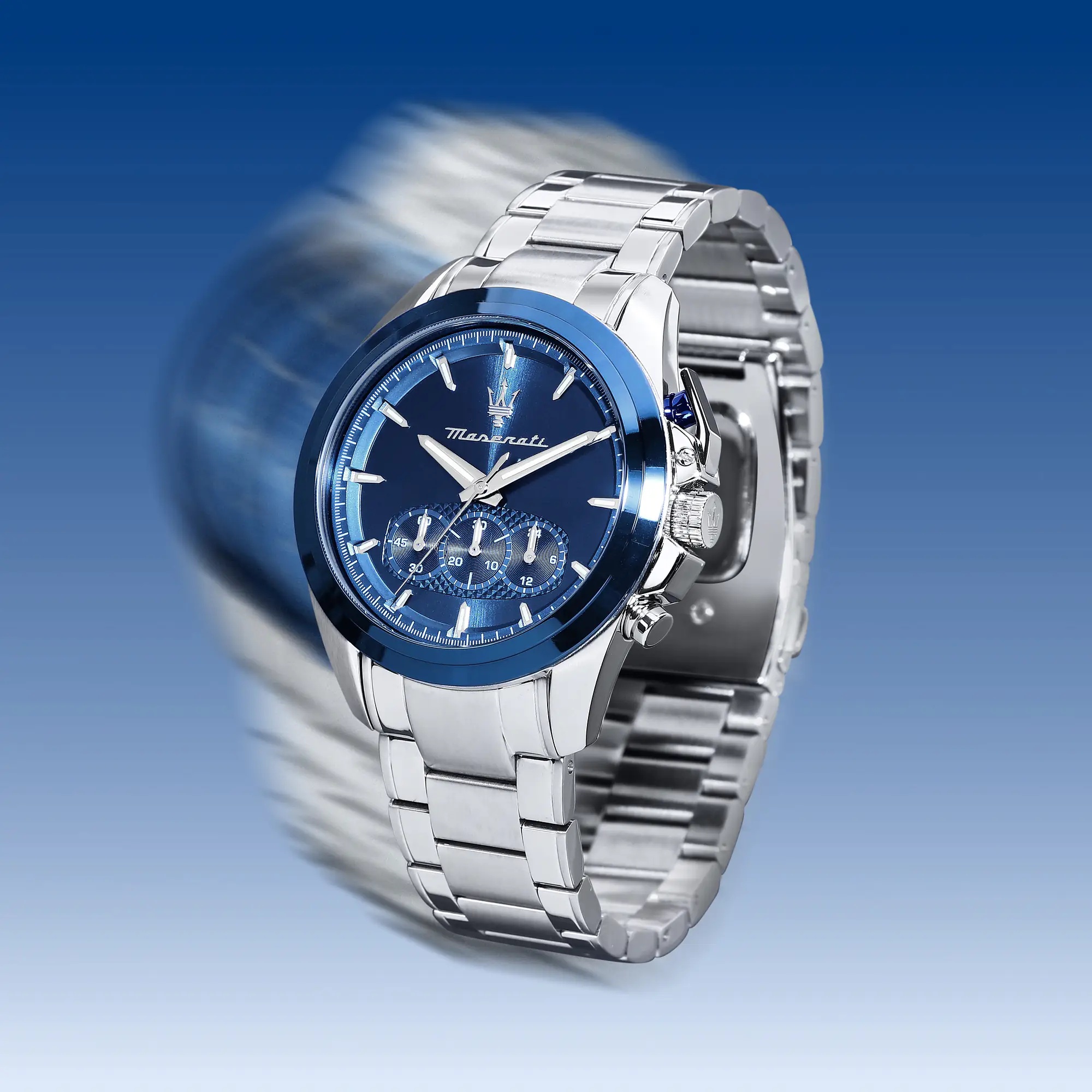 Maserati R8873612067 Traguardo Chronograph Traguardo sportowy zegarek srebrny - miniatura 9