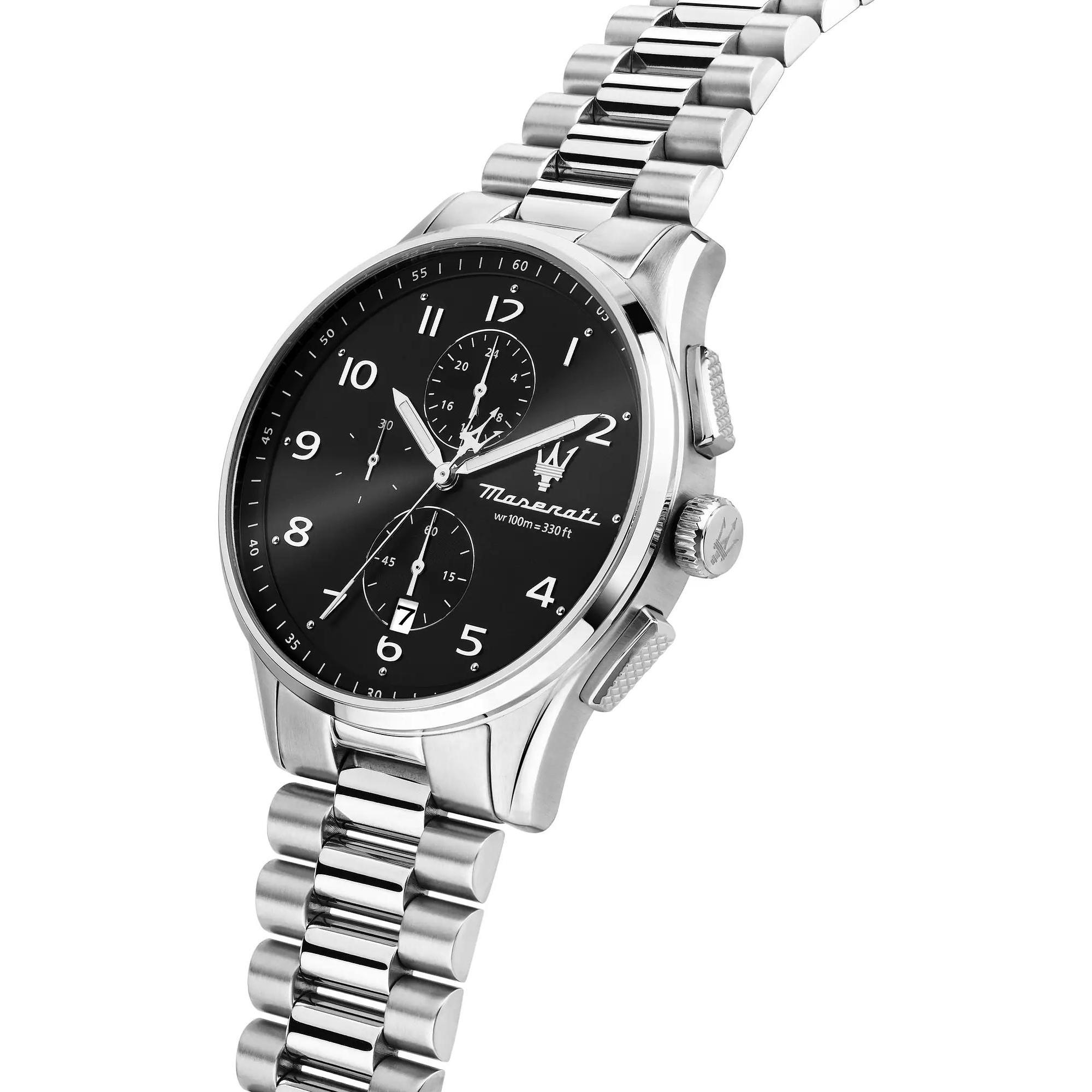Maserati R8873624007 zegarek srebrny klasyczny Sorpasso bransoleta