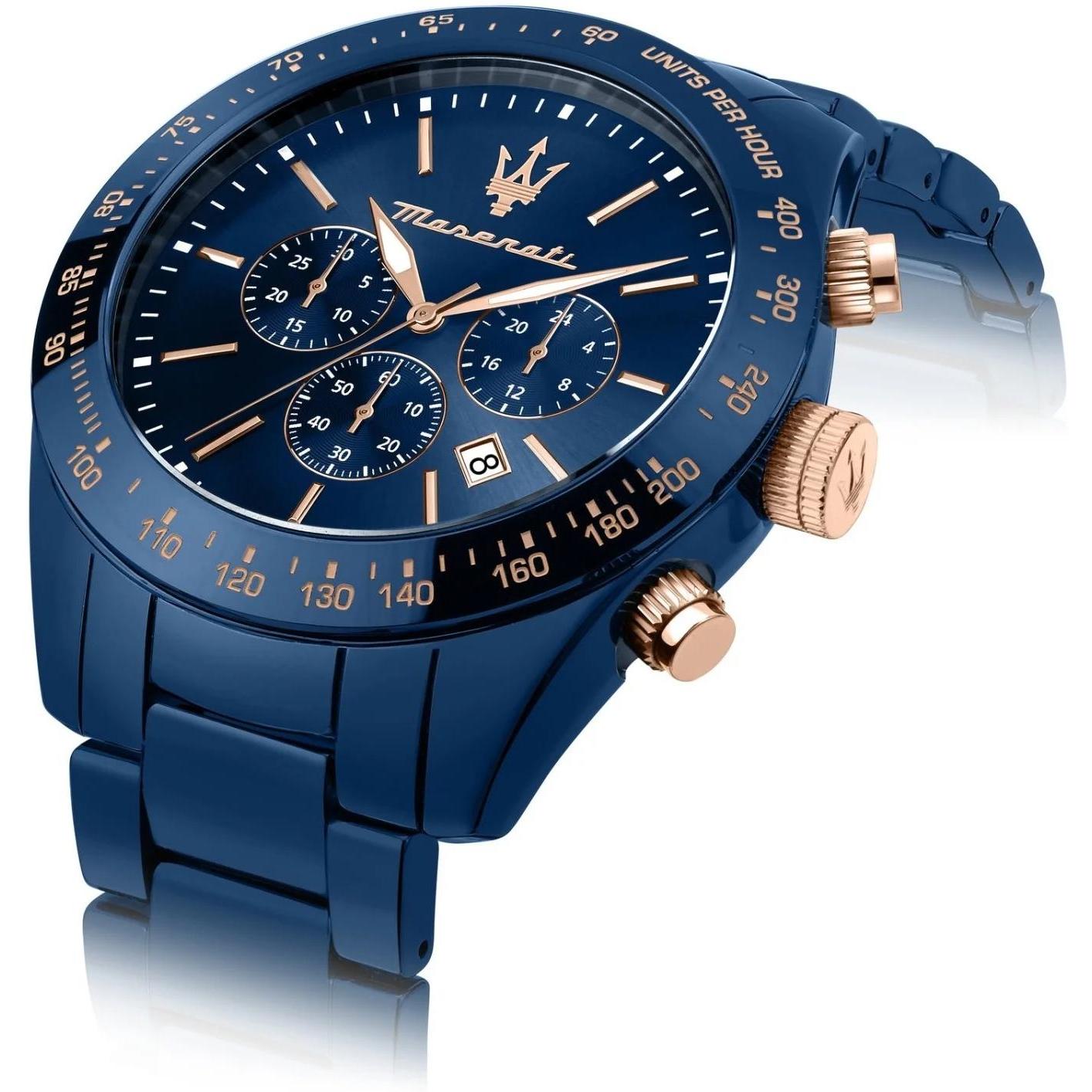 Maserati R8873650002 zegarek niebieski klasyczny Traguardo bransoleta - miniatura 5