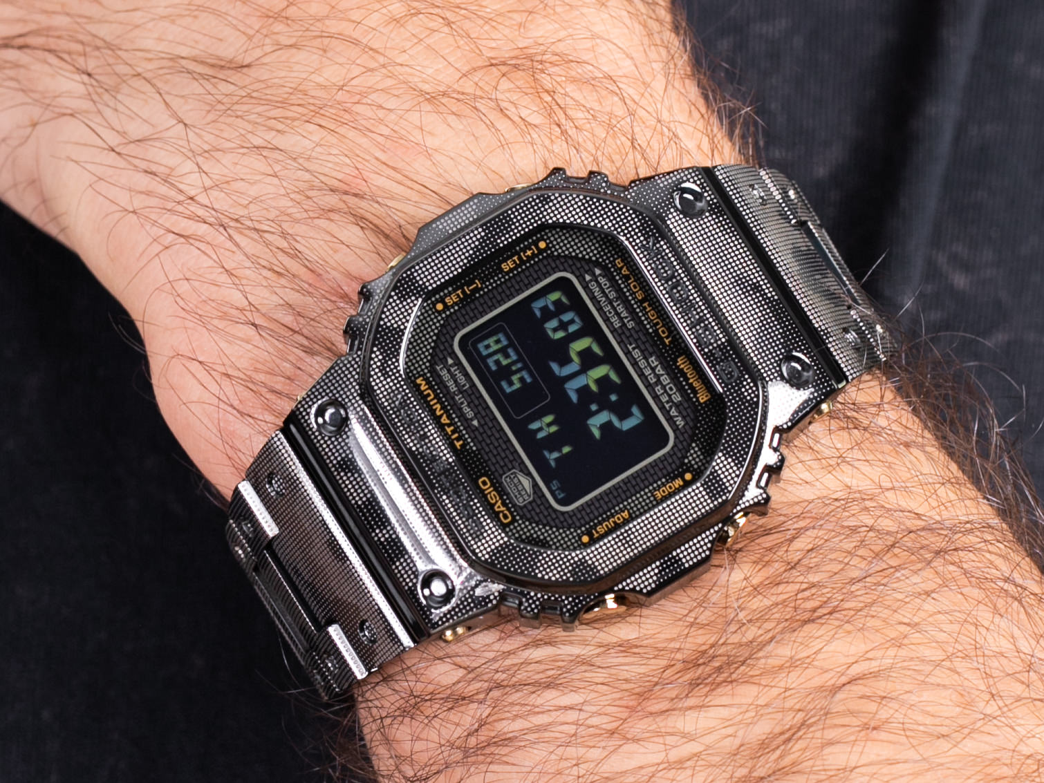 G-Shock GMW-B5000TCM-1ER Lazered Camo horloge Titanium Limited Edition zegarek sportowy G-SHOCK Specials - miniatura 4