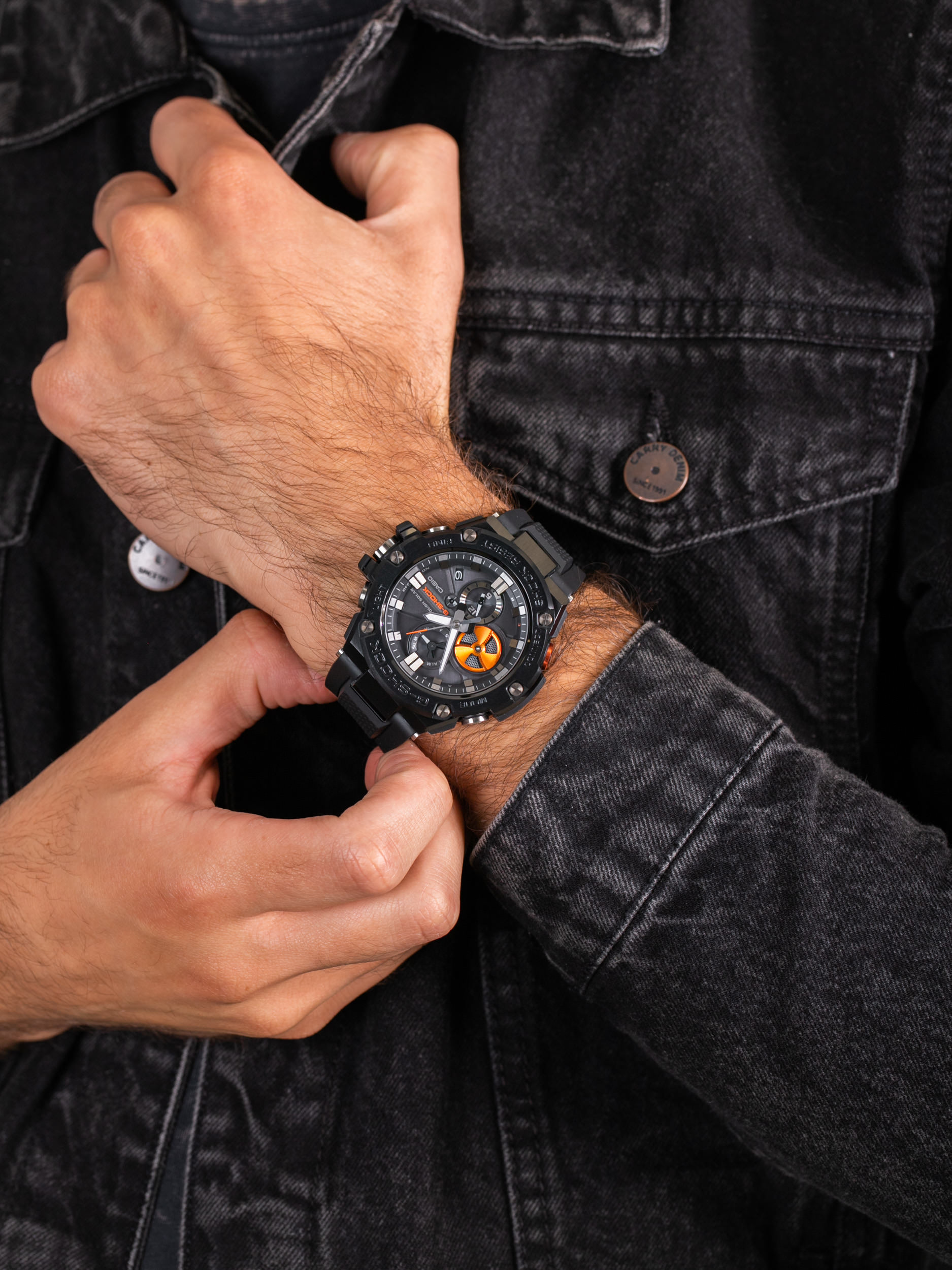 G-Shock GST-B100B-1A4ER męski smartwatch G-SHOCK G-STEEL pasek