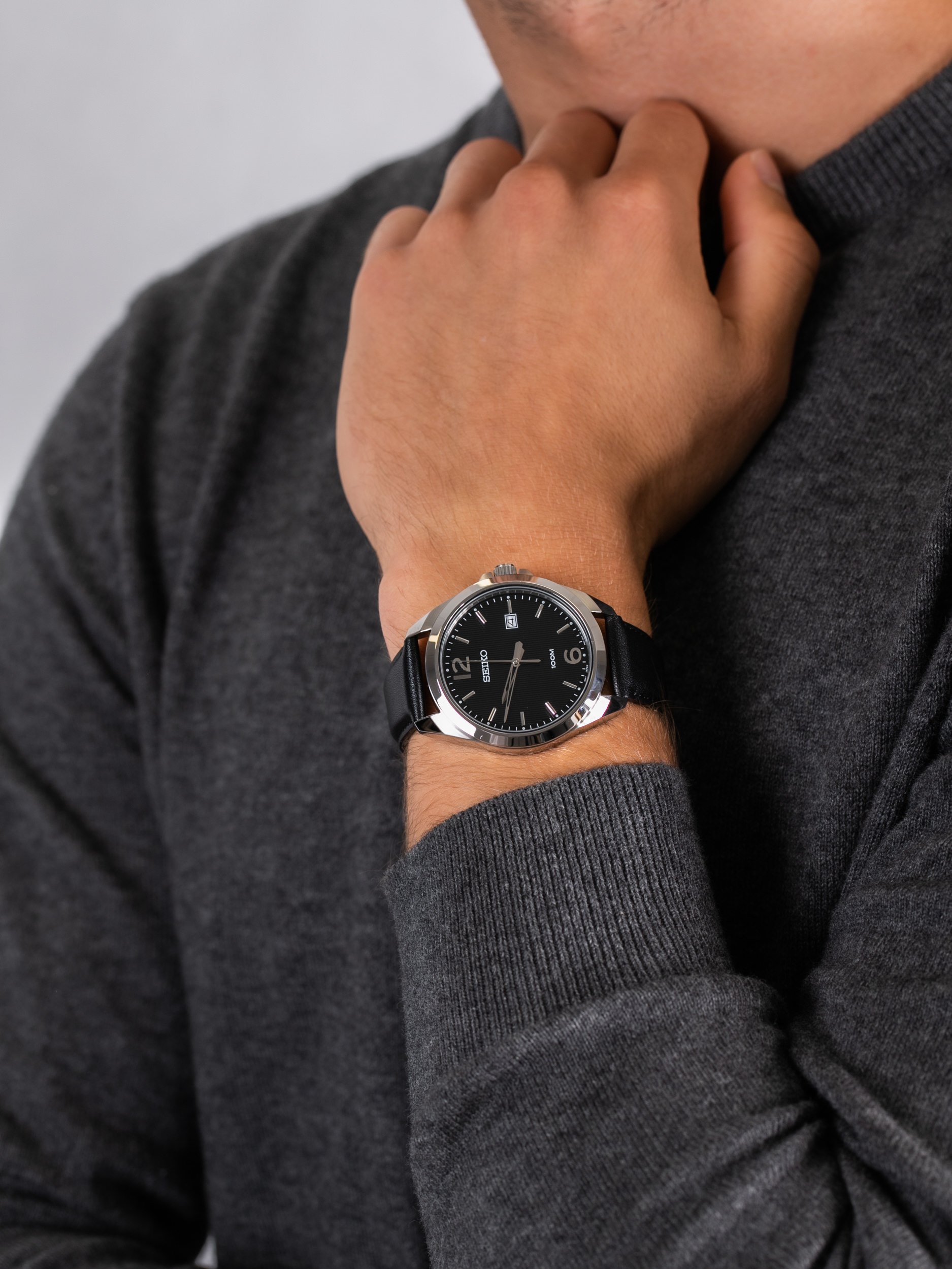 Seiko SUR215P1 męski zegarek Classic pasek - miniatura 3