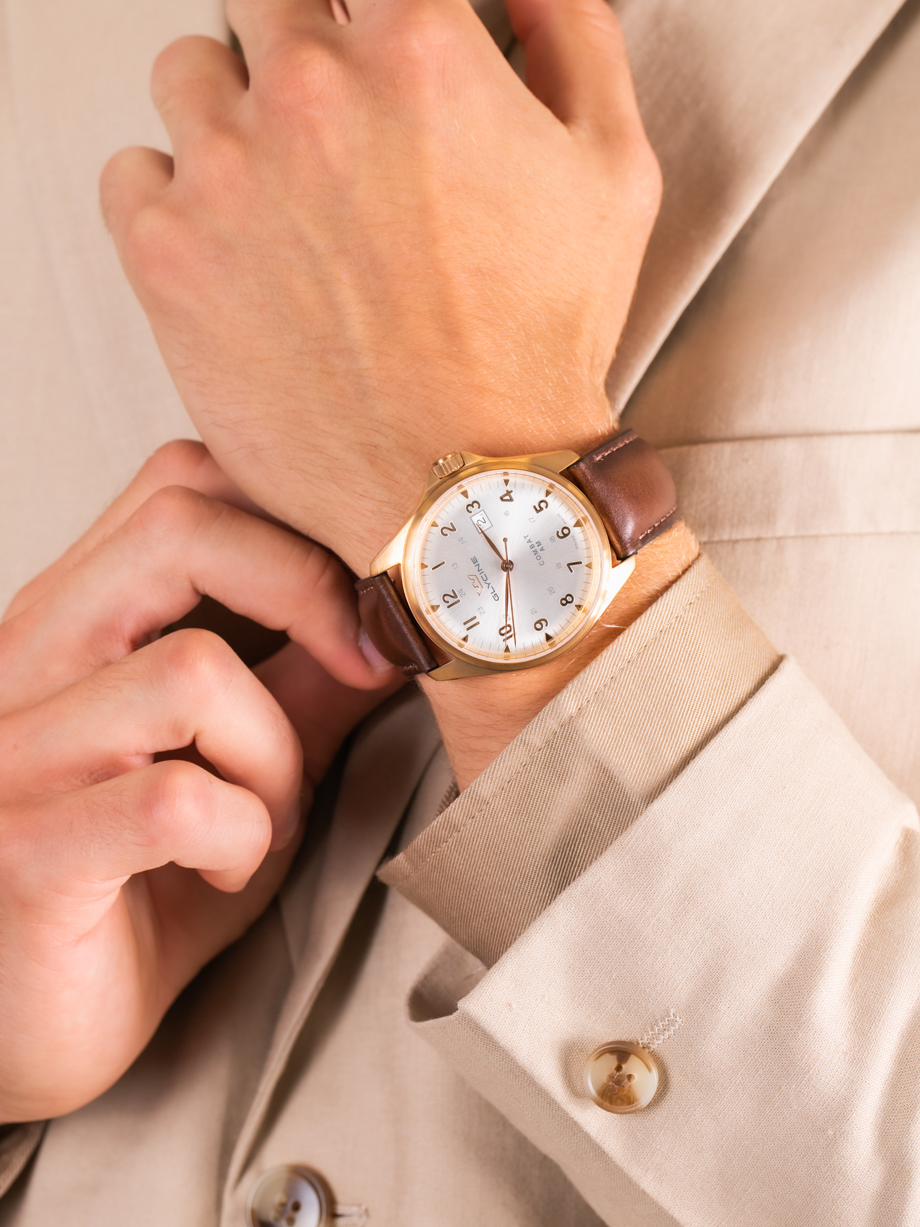 Glycine GL0286 męski zegarek Combat pasek - miniatura 3