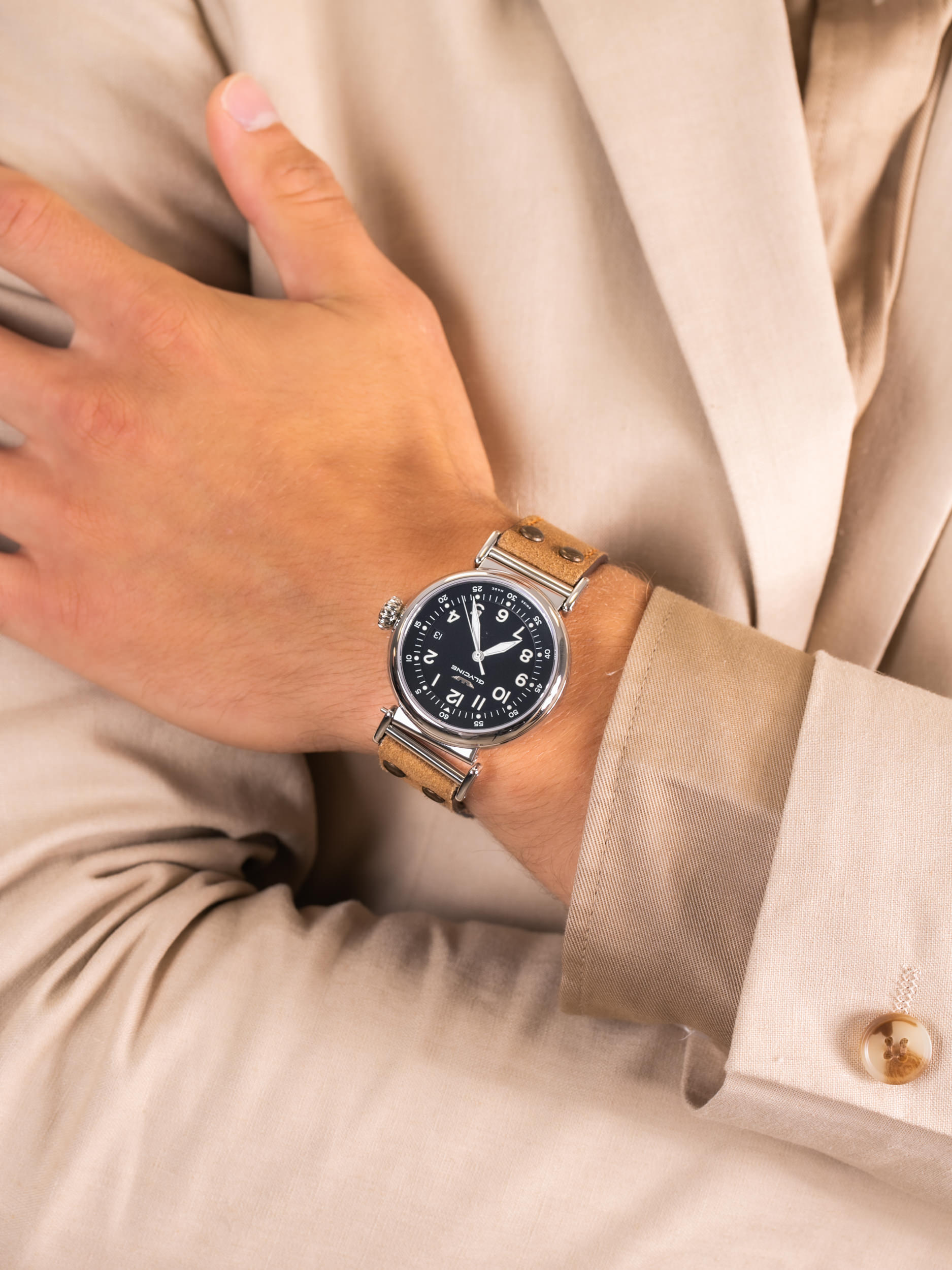 Glycine GL0129 męski zegarek F104 pasek - miniatura 3