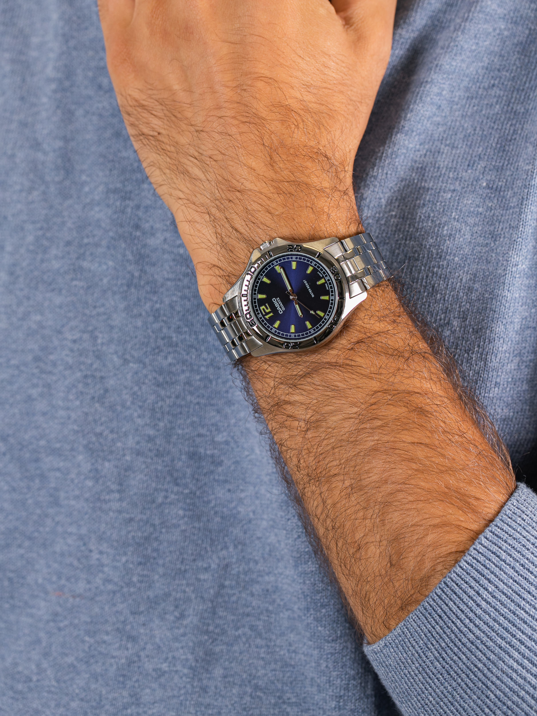 Casio MTP-1258D-2AEF męski zegarek Klasyczne bransoleta