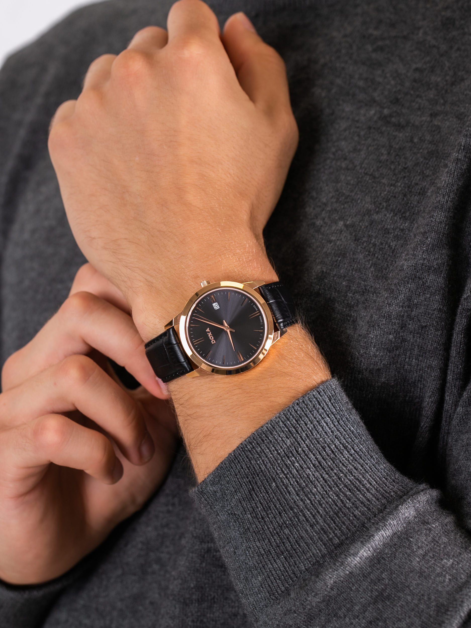 Doxa 106.90.121.01 męski zegarek Slim Line pasek - miniatura 3