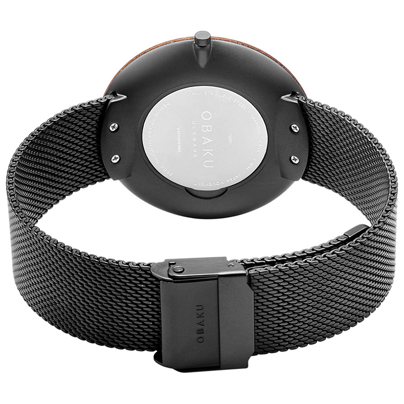 Obaku Denmark V245GXBBMB TRAE - CHARCOAL zegarek klasyczny Slim - miniatura 4