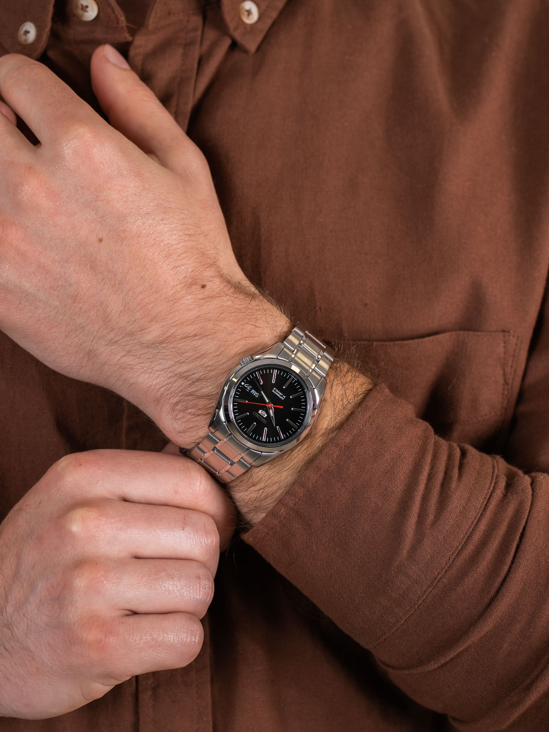 Seiko SNKL45K1 męski zegarek Sports Automat bransoleta