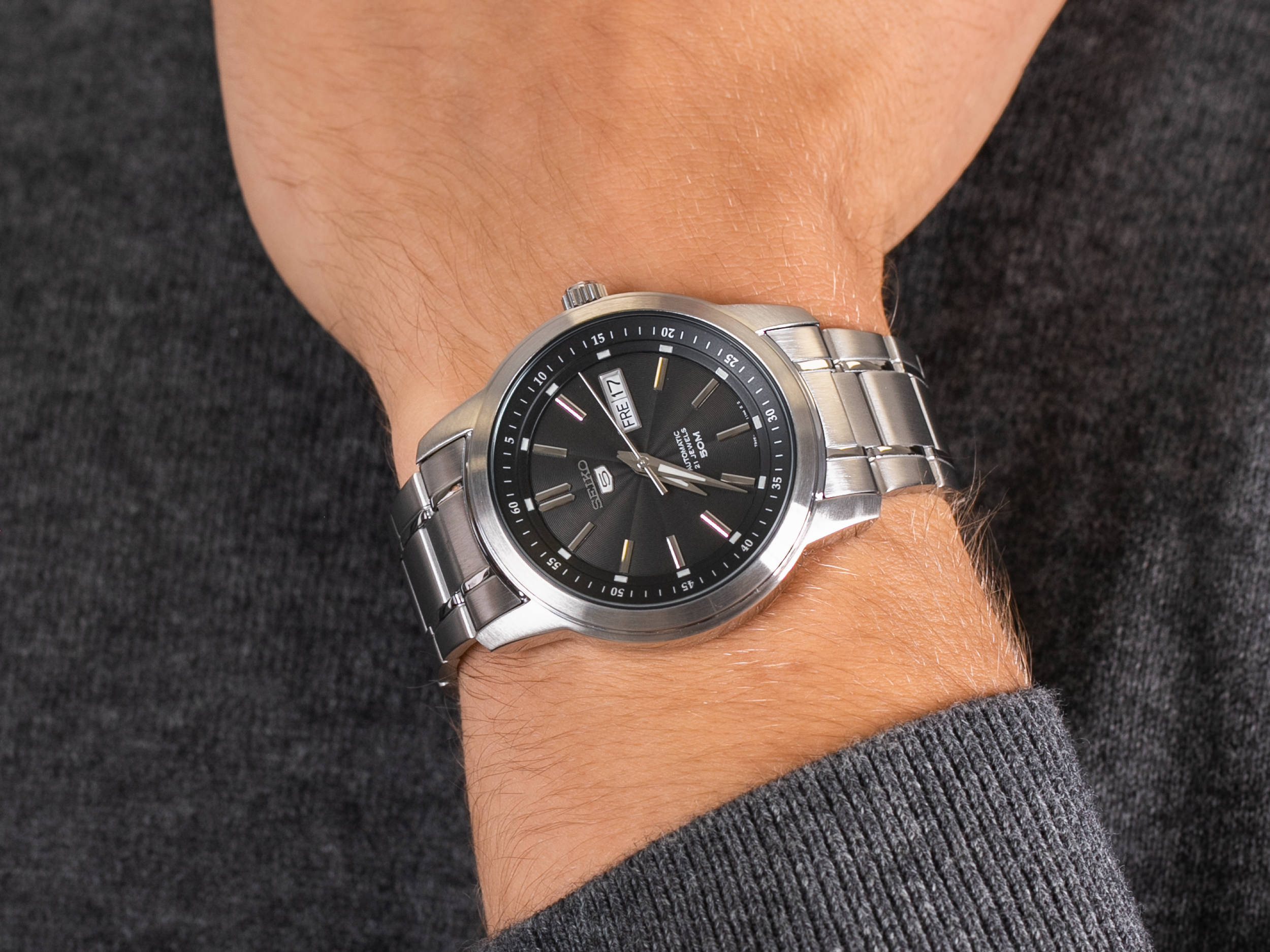 Seiko SNKM87K1 zegarek klasyczny Sports Automat - miniatura 4