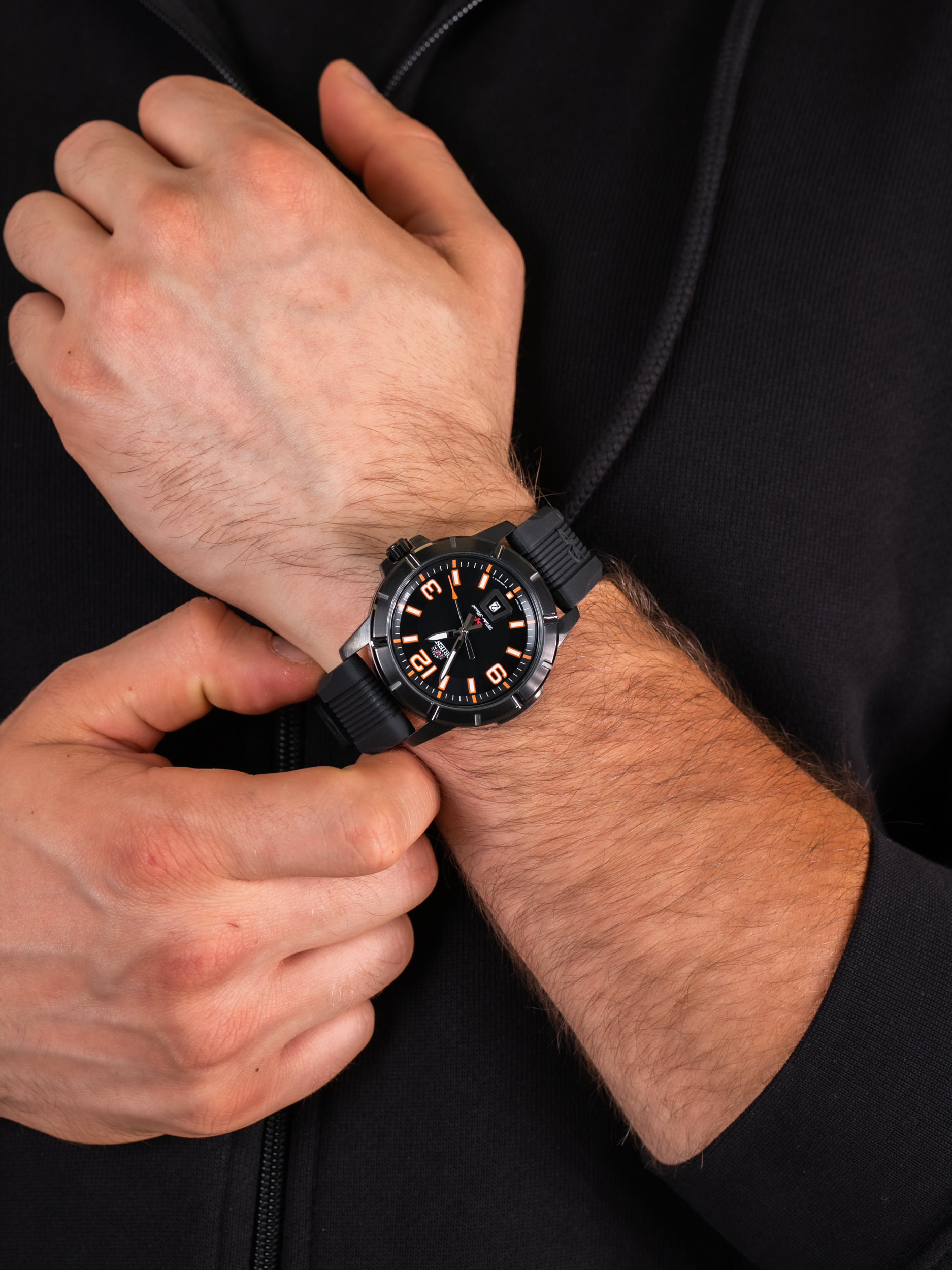 Orient FUNE900AB0 męski zegarek Sports pasek - miniatura 3