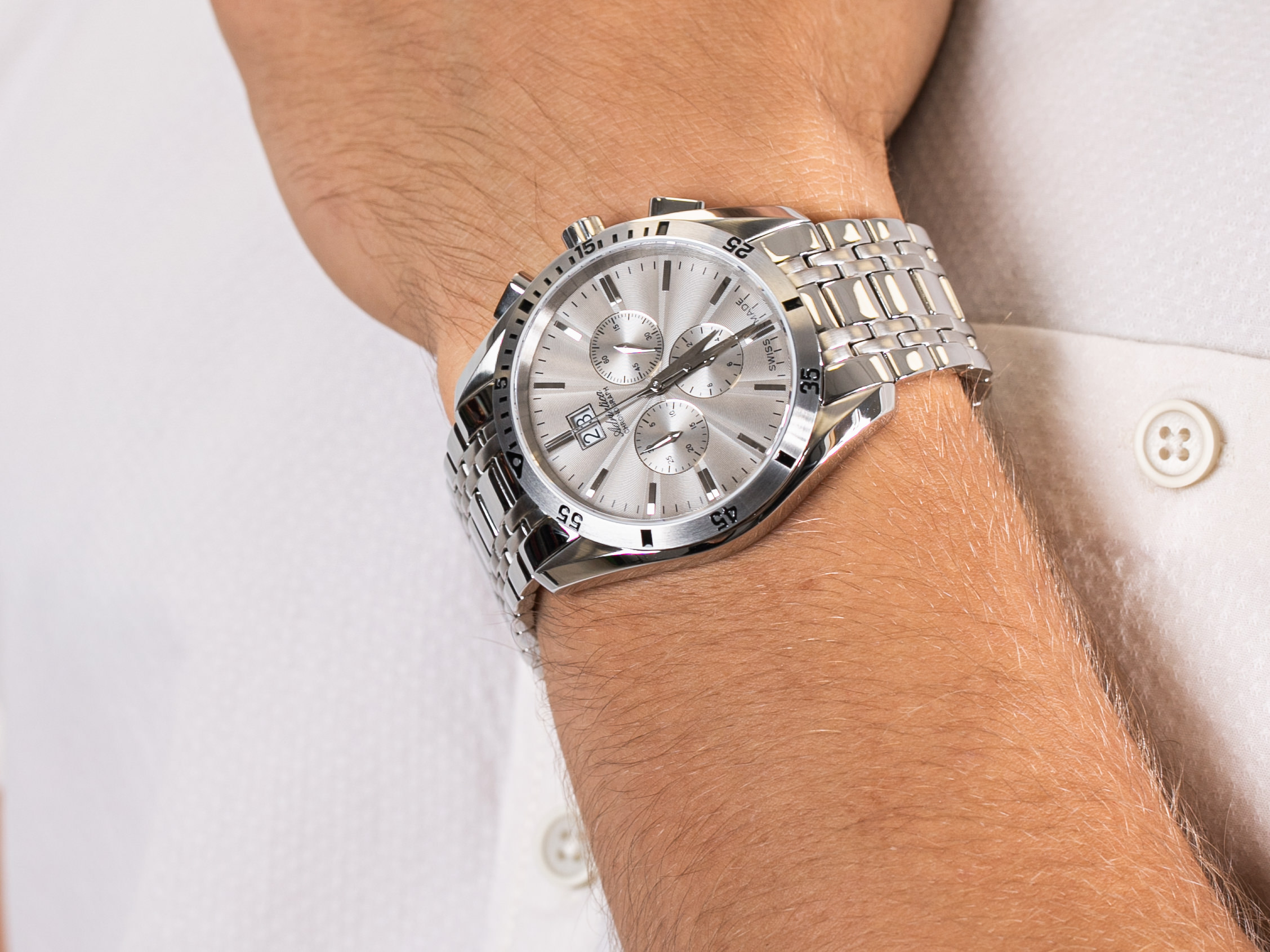 Adriatica A8202.5117CH Chronograph zegarek elegancki Bransoleta