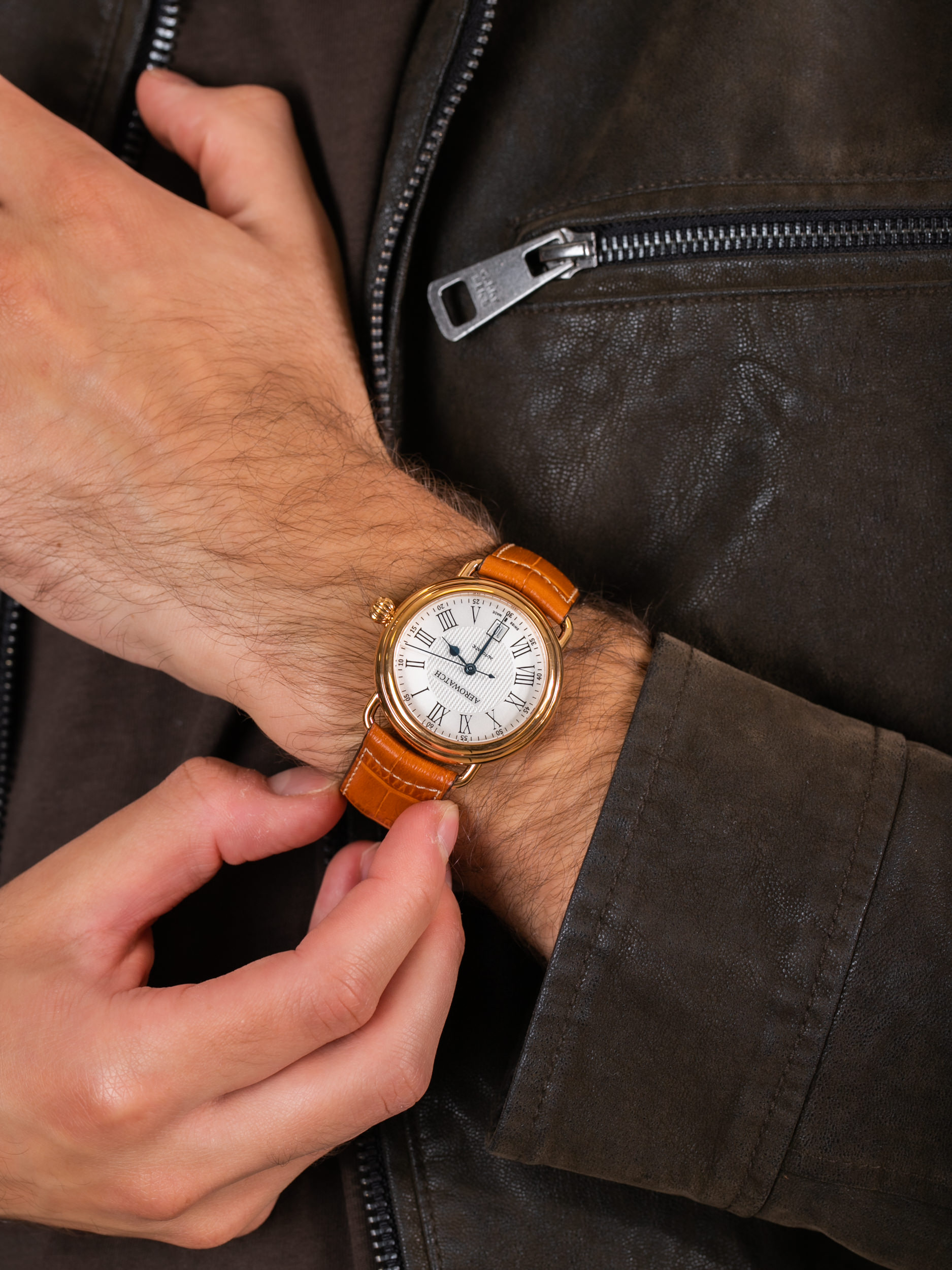 Aerowatch 60900-RO18 męski zegarek 1942 pasek - miniatura 3