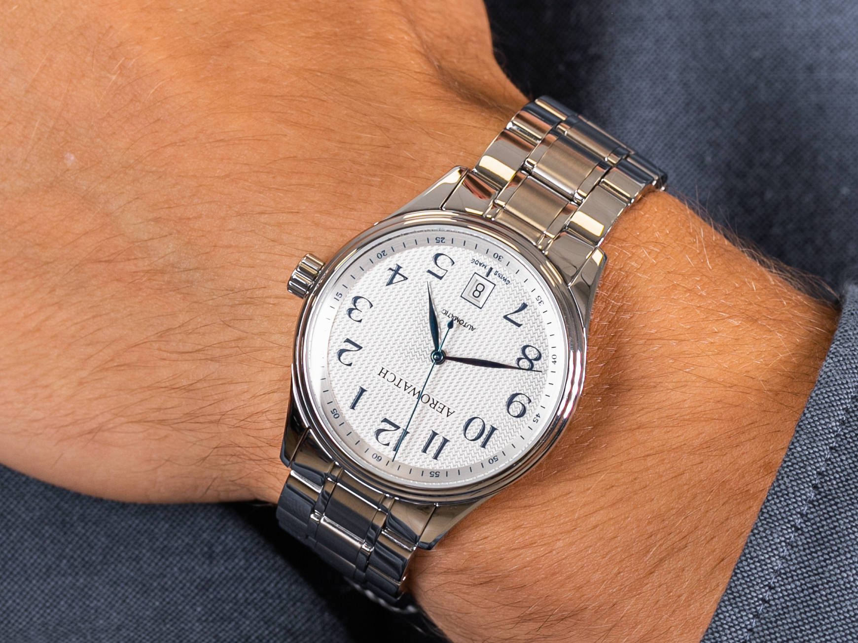Aerowatch 60979-AA01-M LES GRANDES CLASSIQUES AUTOMATIQUE zegarek klasyczny Les Grandes Classiques - miniatura 4
