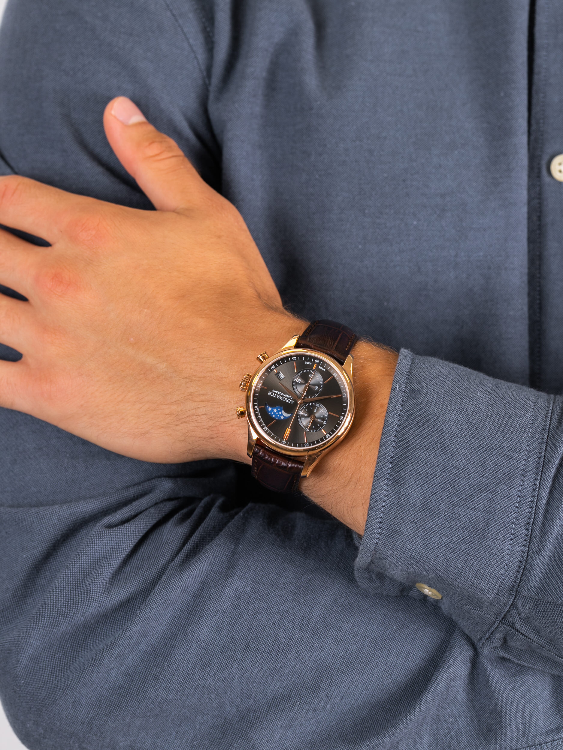 Aerowatch 78986-RO02 męski zegarek Renaissance pasek - miniatura 3