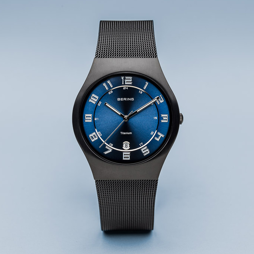 Bering 11937-227 zegarek czarny klasyczny Titanium bransoleta - miniatura 5