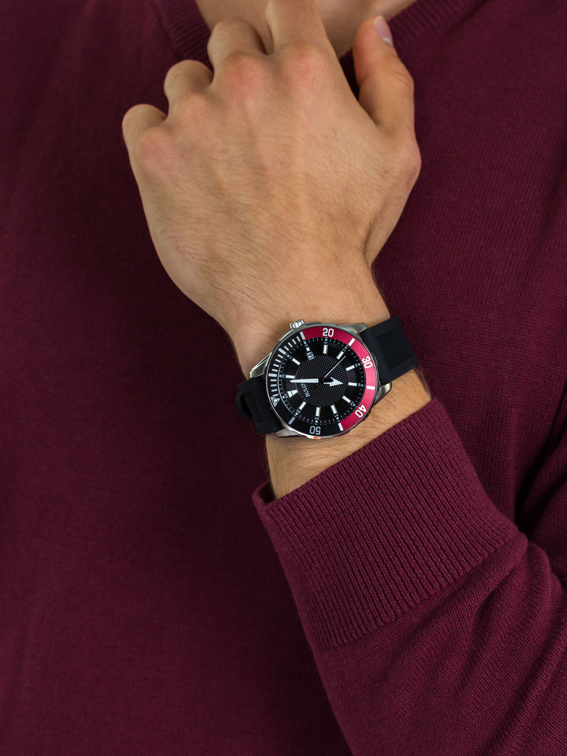 Bulova 98B348 męski zegarek Męskie pasek - miniatura 3