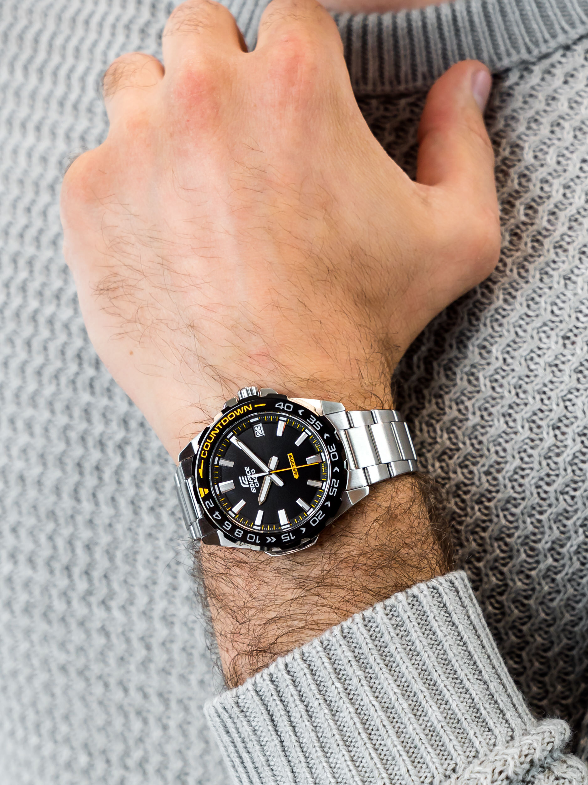 Edifice EFV-120DB-1AVUEF męski zegarek EDIFICE Momentum bransoleta - miniatura 3