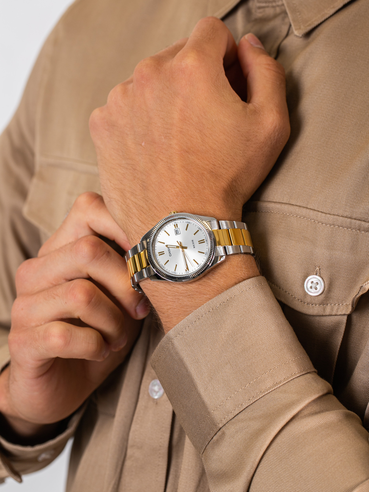 Casio MTP-1302SG-7AVEF męski zegarek Klasyczne bransoleta