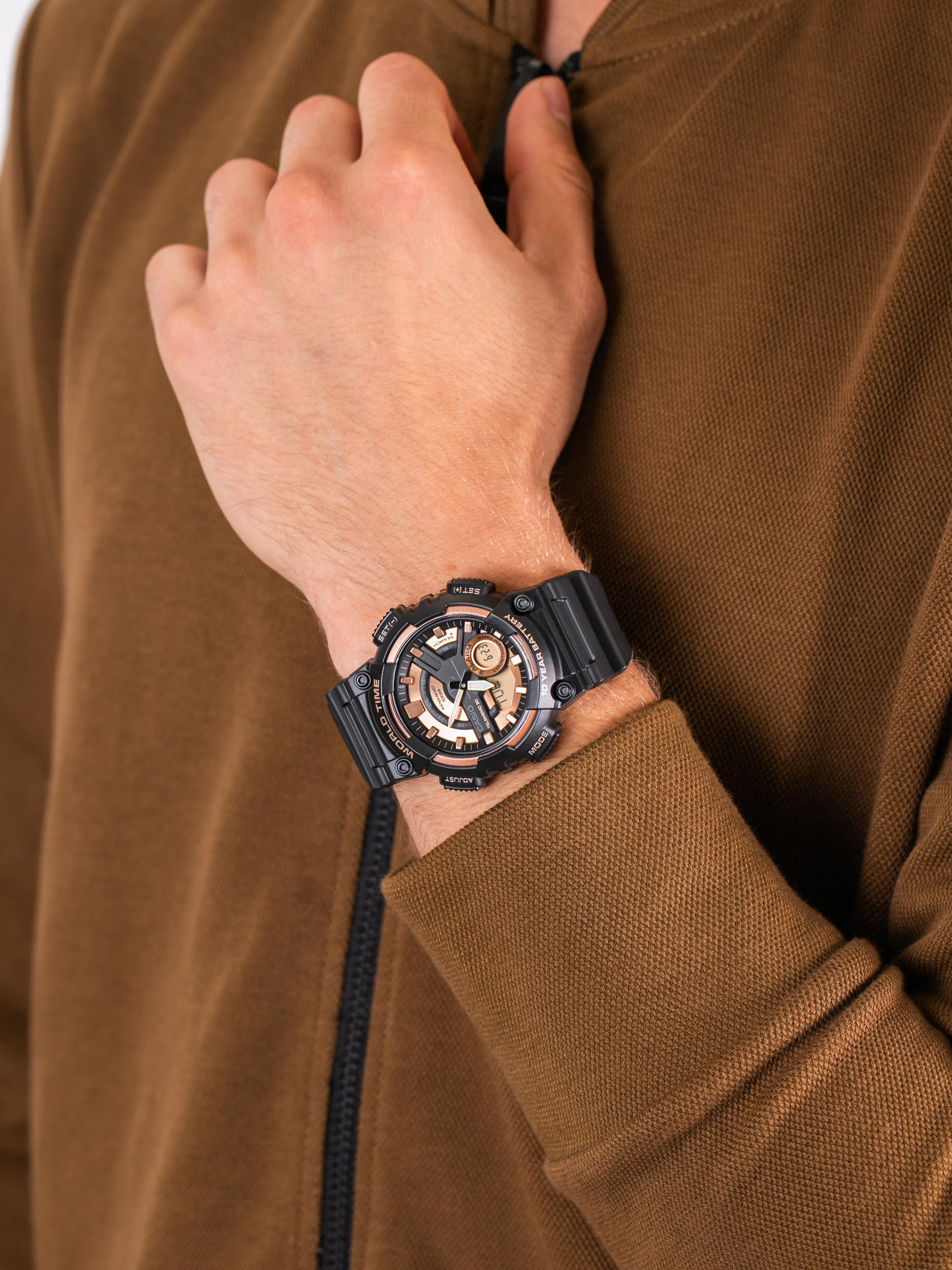 Casio AEQ-110W-1A3VEF męski zegarek Sportowe pasek