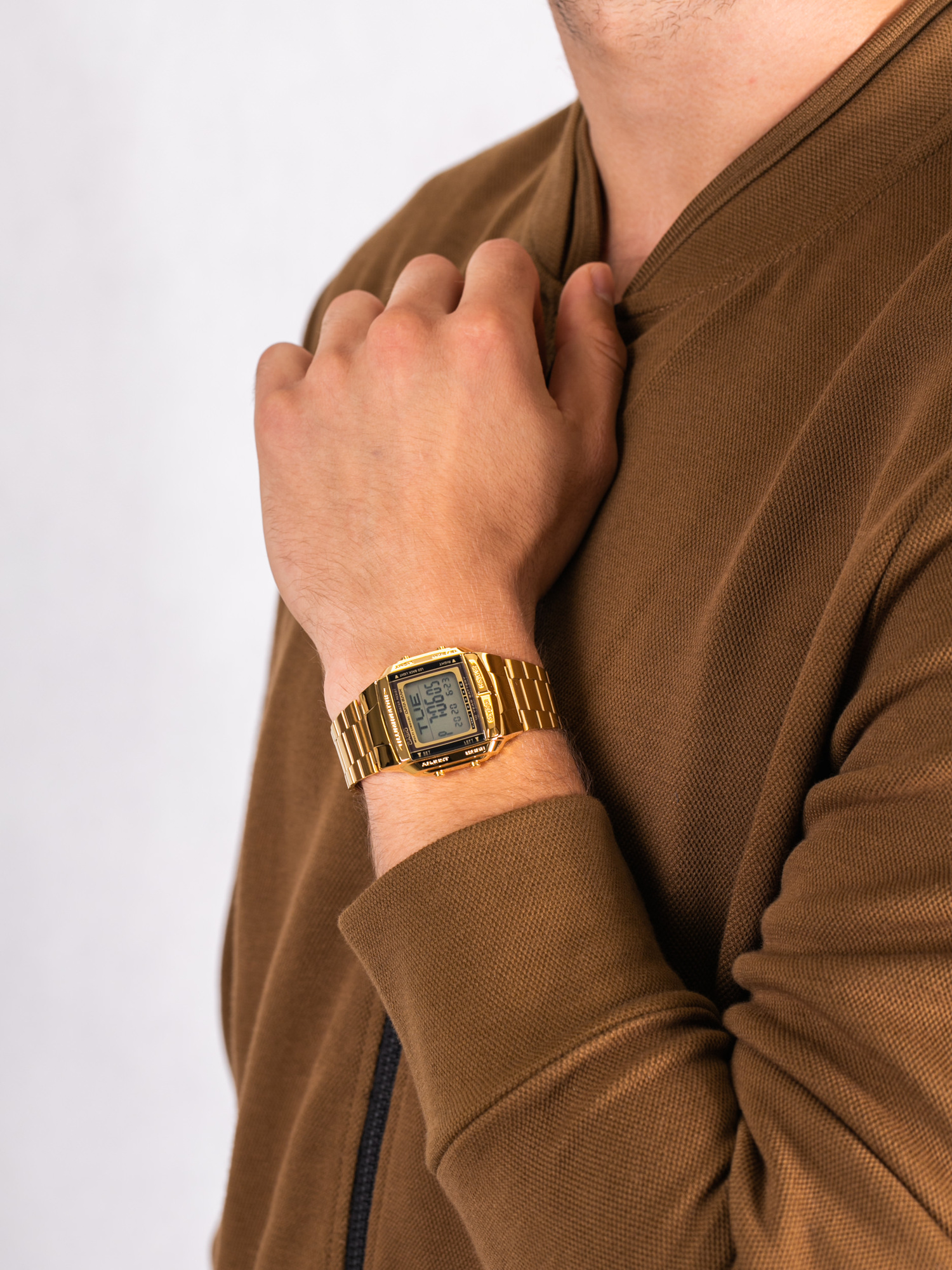 Casio Vintage DB-360GN-9AEF męski zegarek VINTAGE Maxi bransoleta