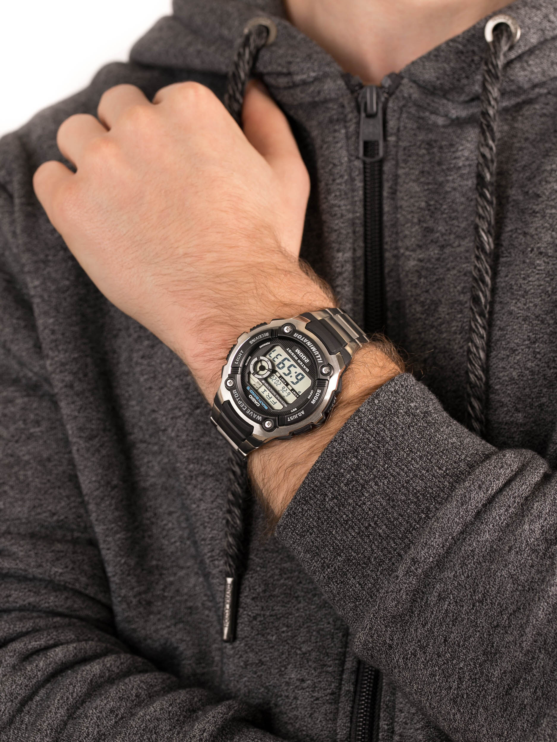 Casio WV-200DE-1AVER męski zegarek Waveceptor bransoleta