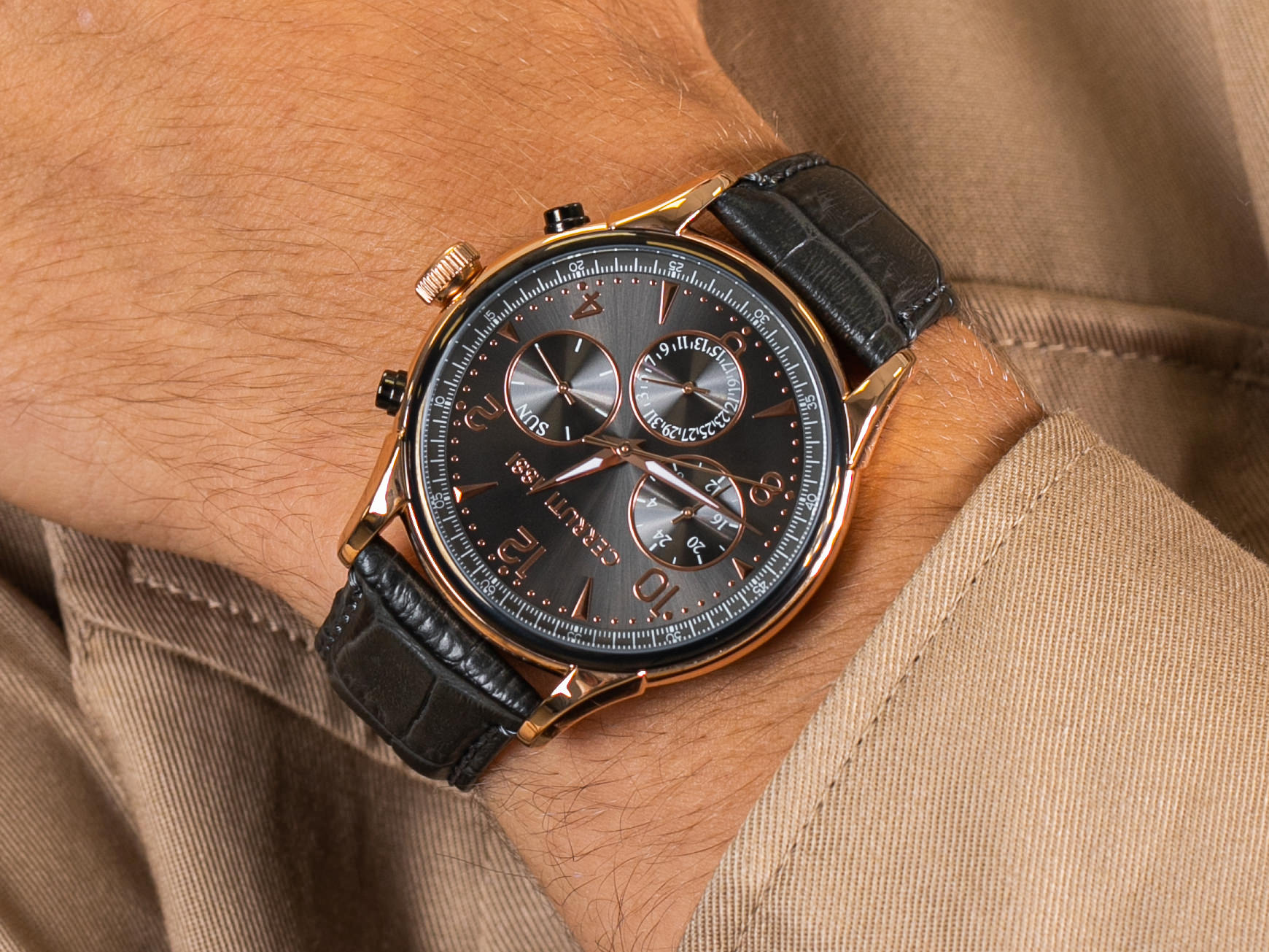 Cerruti 1881 CRA107SRU61GY BELLAGIO zegarek klasyczny Bellagio - miniatura 4