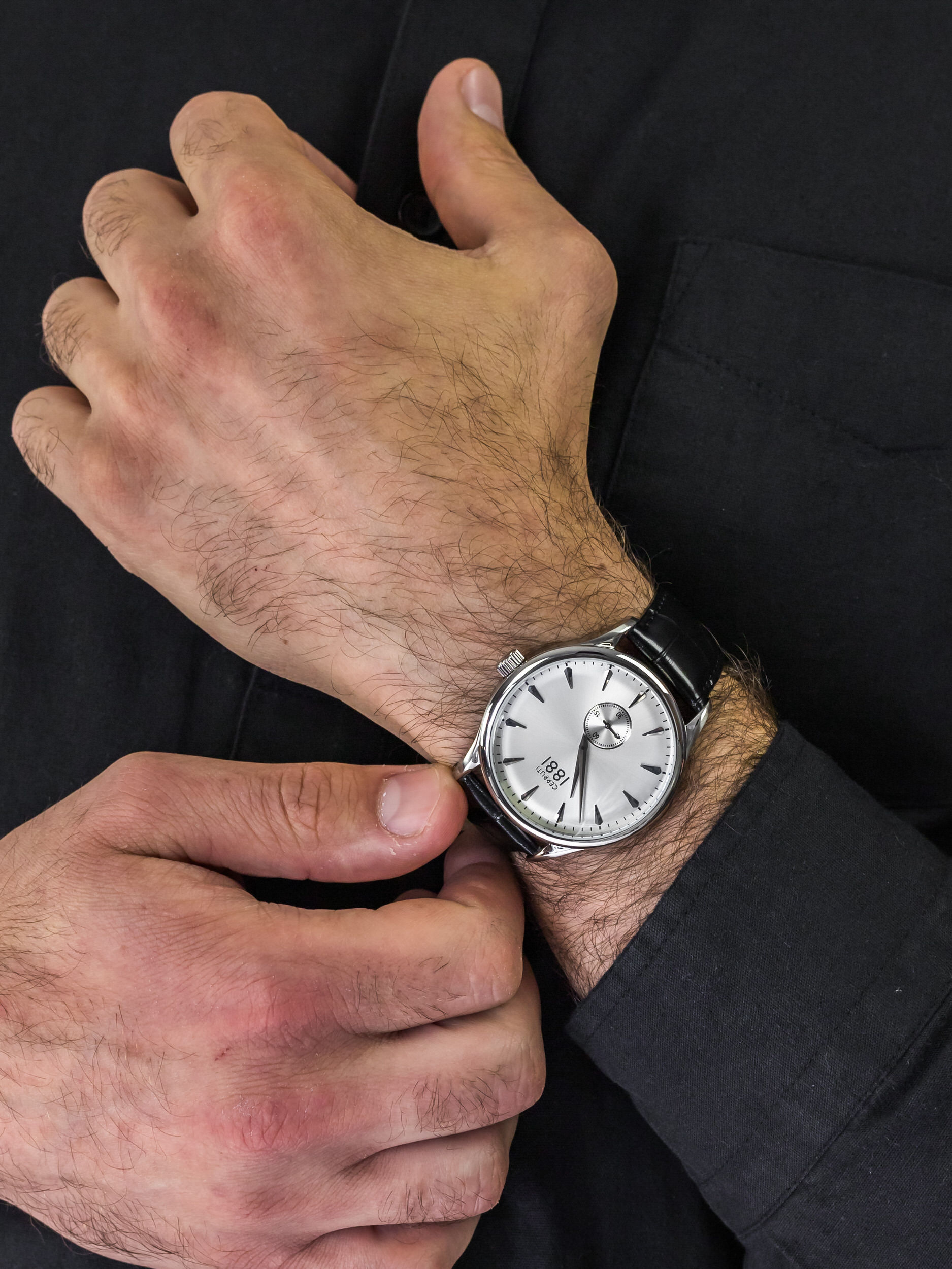 Cerruti 1881 CRA24005 męski zegarek Clusone pasek - miniatura 3